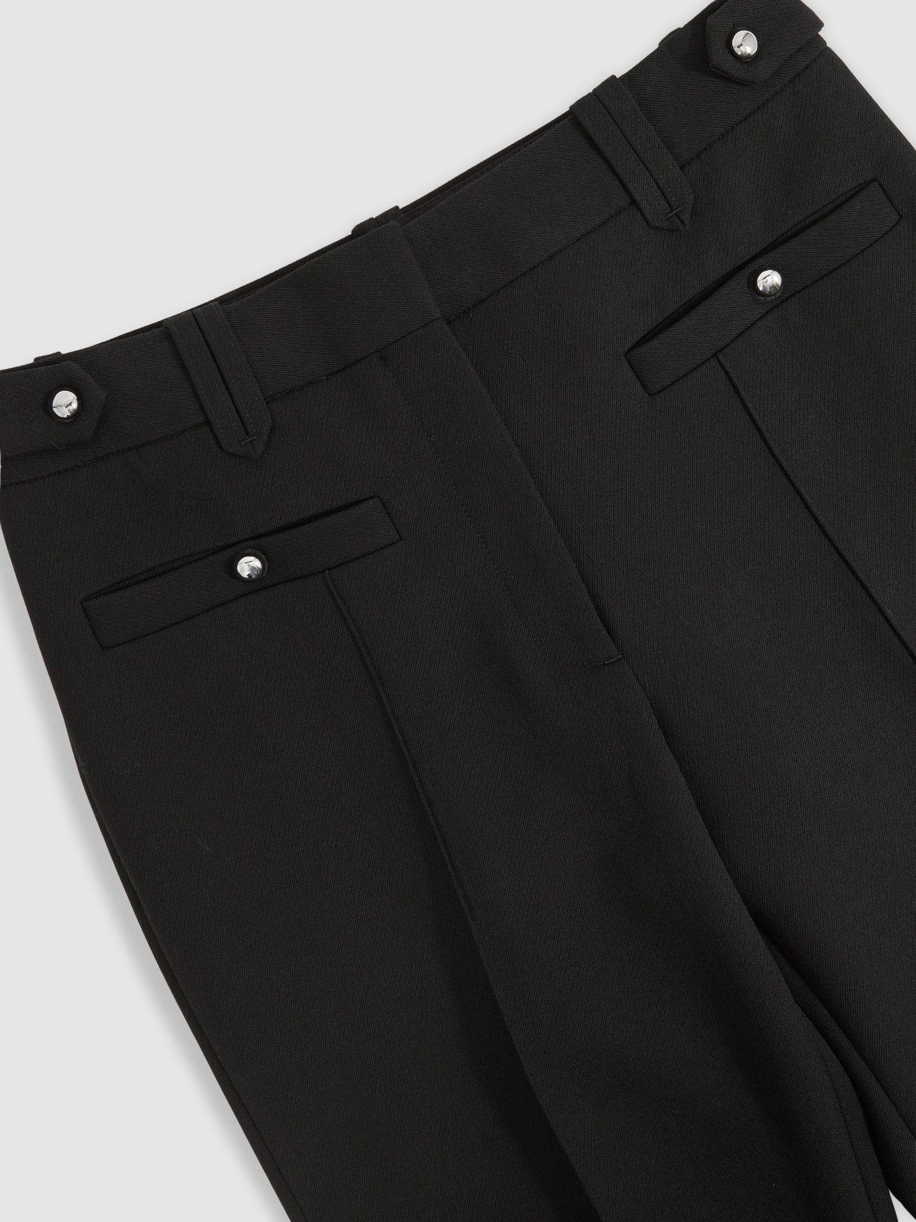 Atelier Wool Stud Flared Trousers in Black - Image 6 of 6