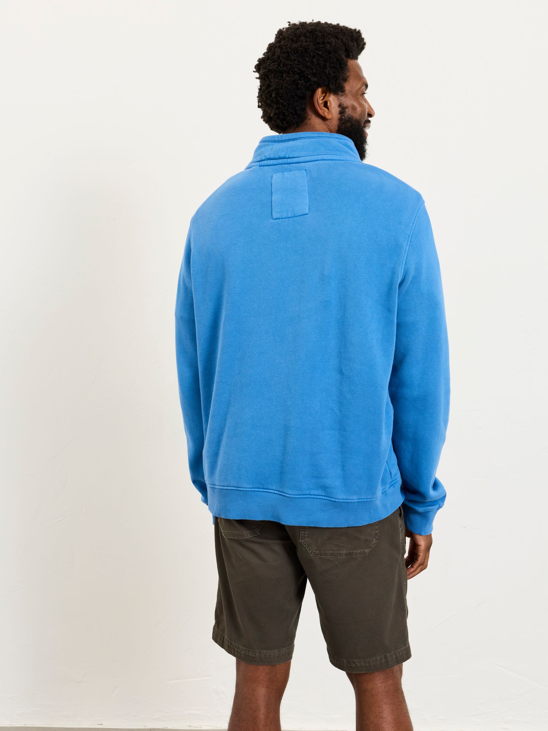 Brooke Cobalt Blue Half Neck Sweat Top - Image 2 of 5