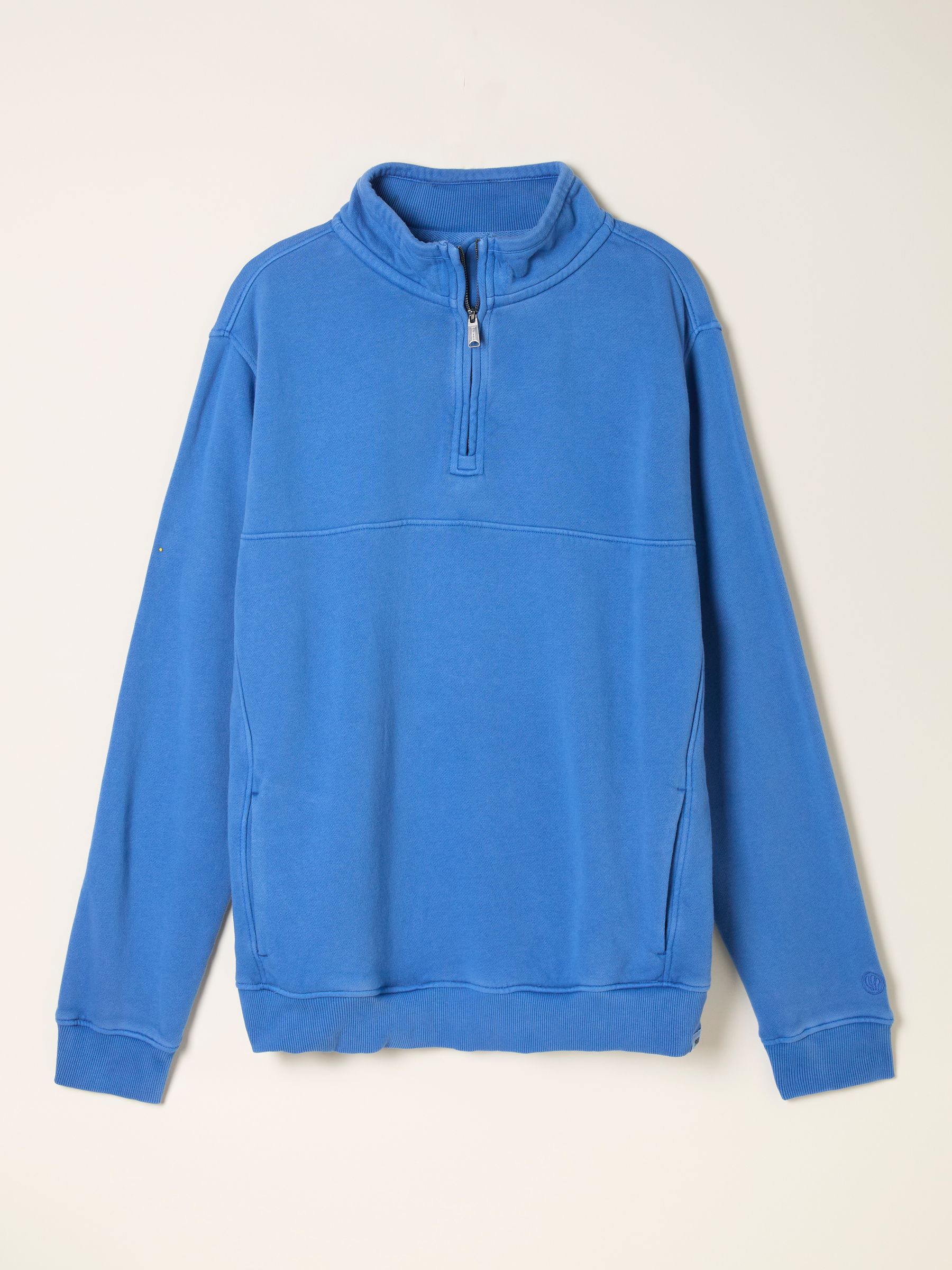 Brooke Cobalt Blue Half Neck Sweat Top - Image 5 of 5