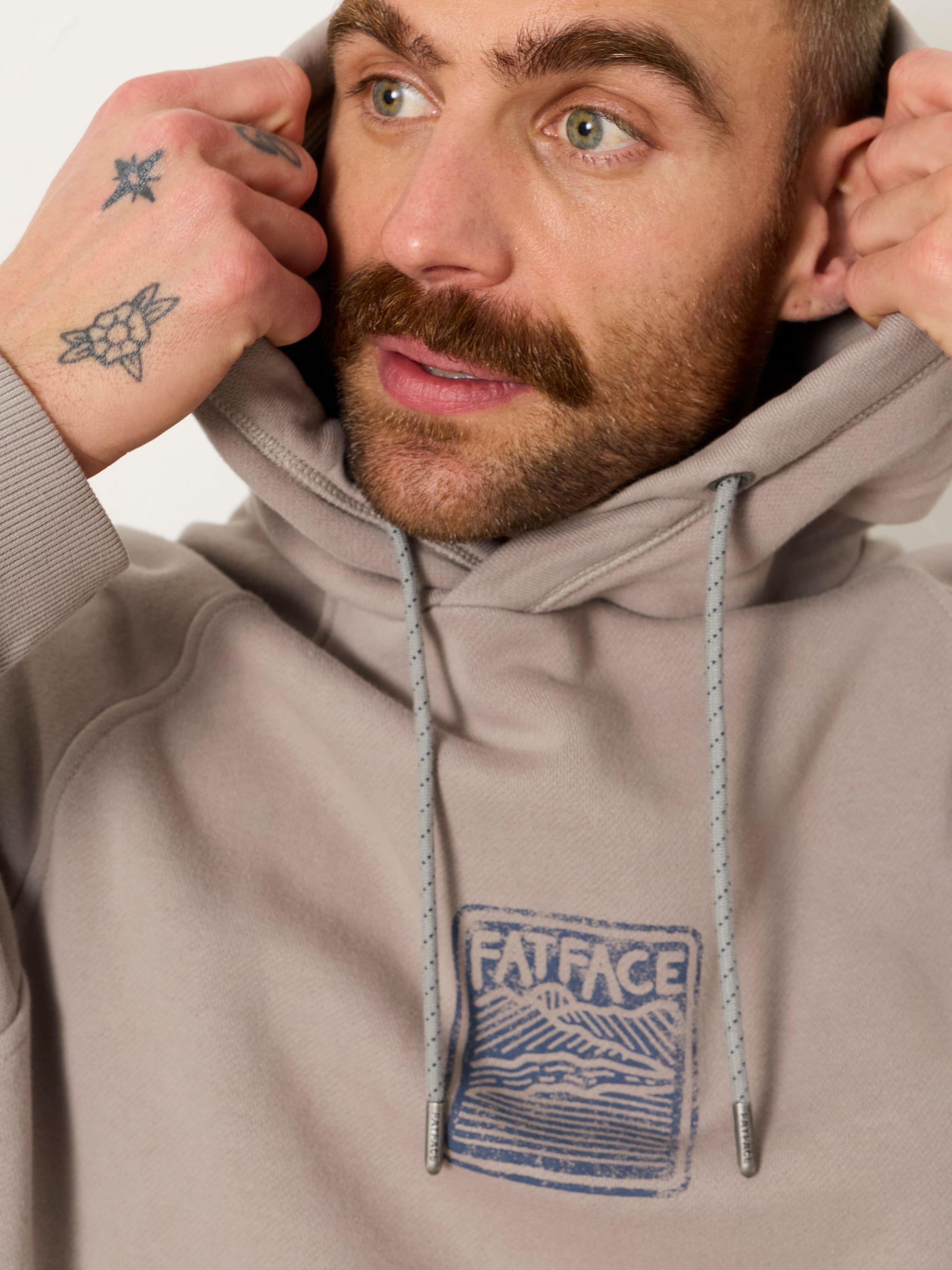 Brooke Light Grey Overhead Graphic Hoodie - Image 4 of 6