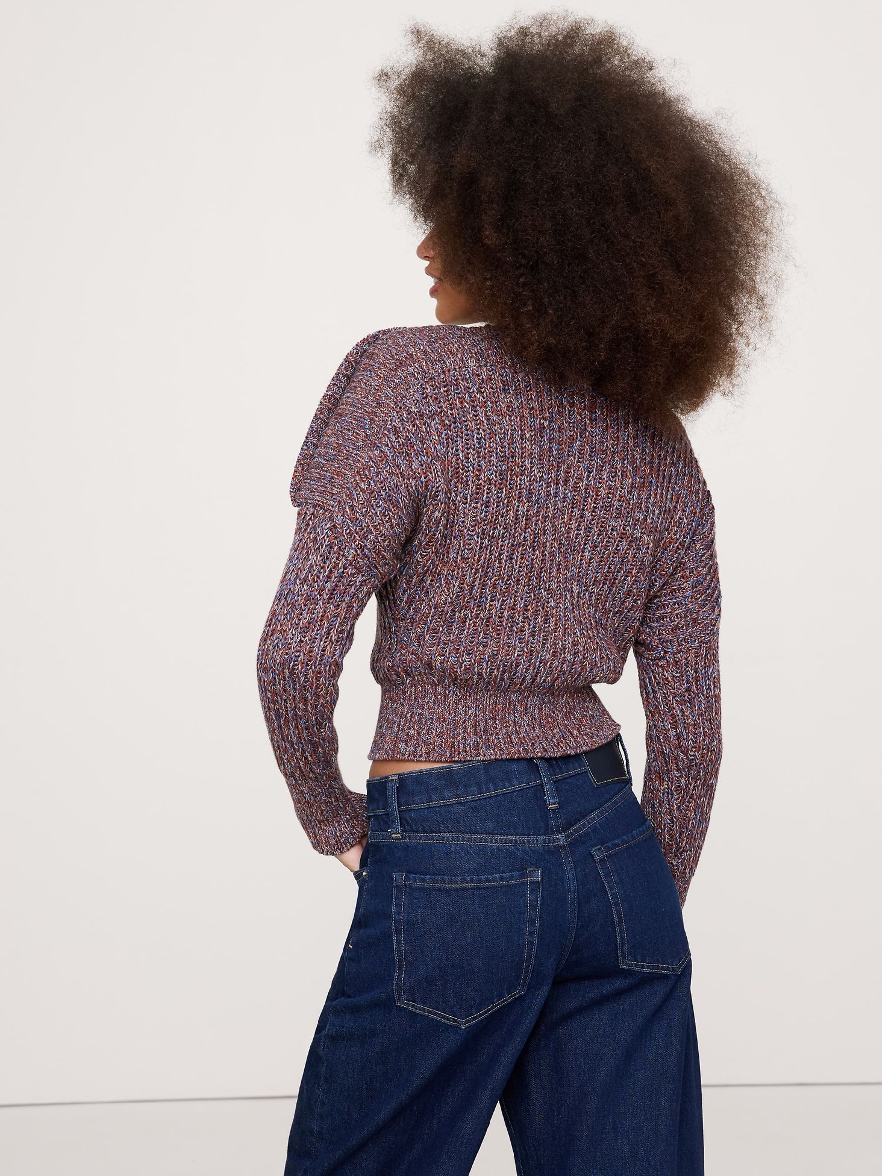 Banana Republic Multi Cotton Button-Shoulder Sweatshirt - Image 2 of 4