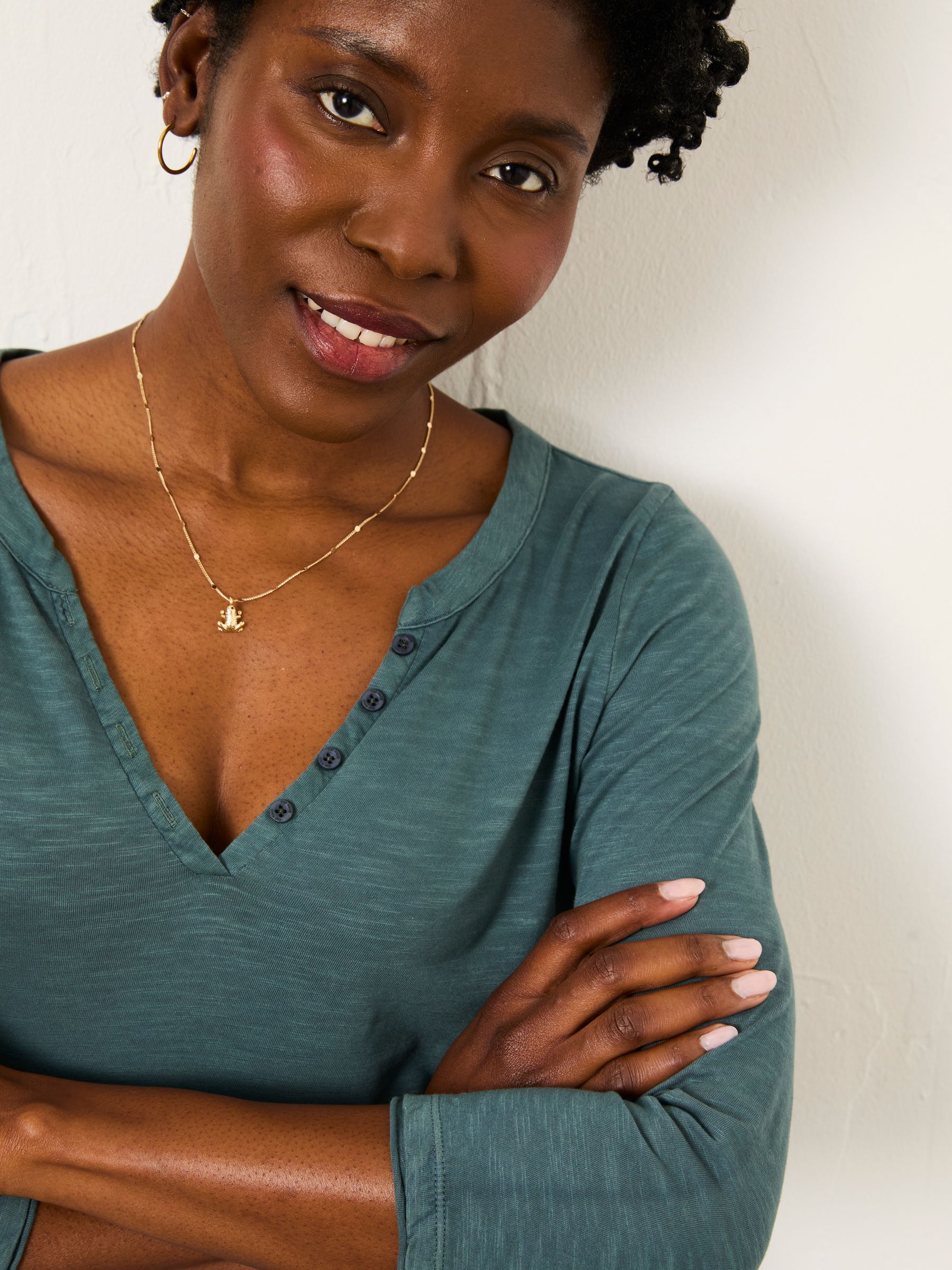 Aster Blue Denim 3/4 Sleeve T Shirt - Image 4 of 6