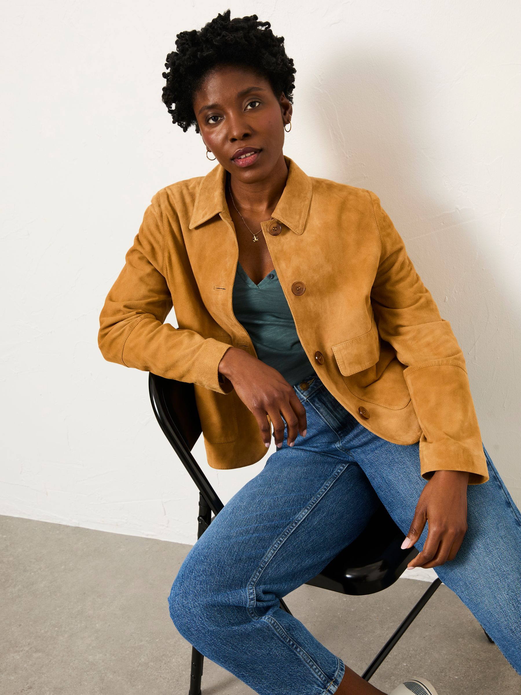 Aster Blue Denim 3/4 Sleeve T Shirt - Image 5 of 6