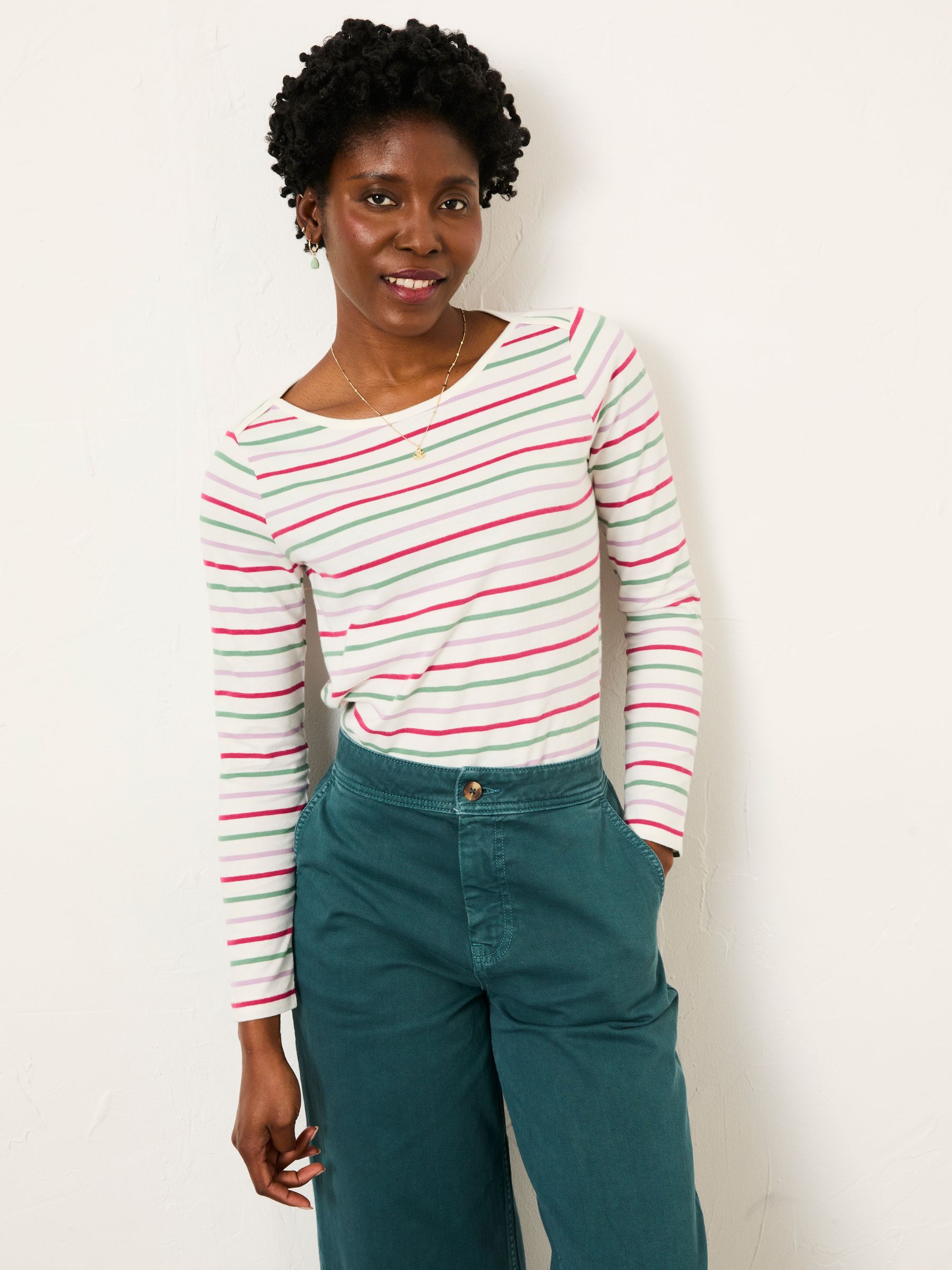 Striped 100% Cotton T-shirt