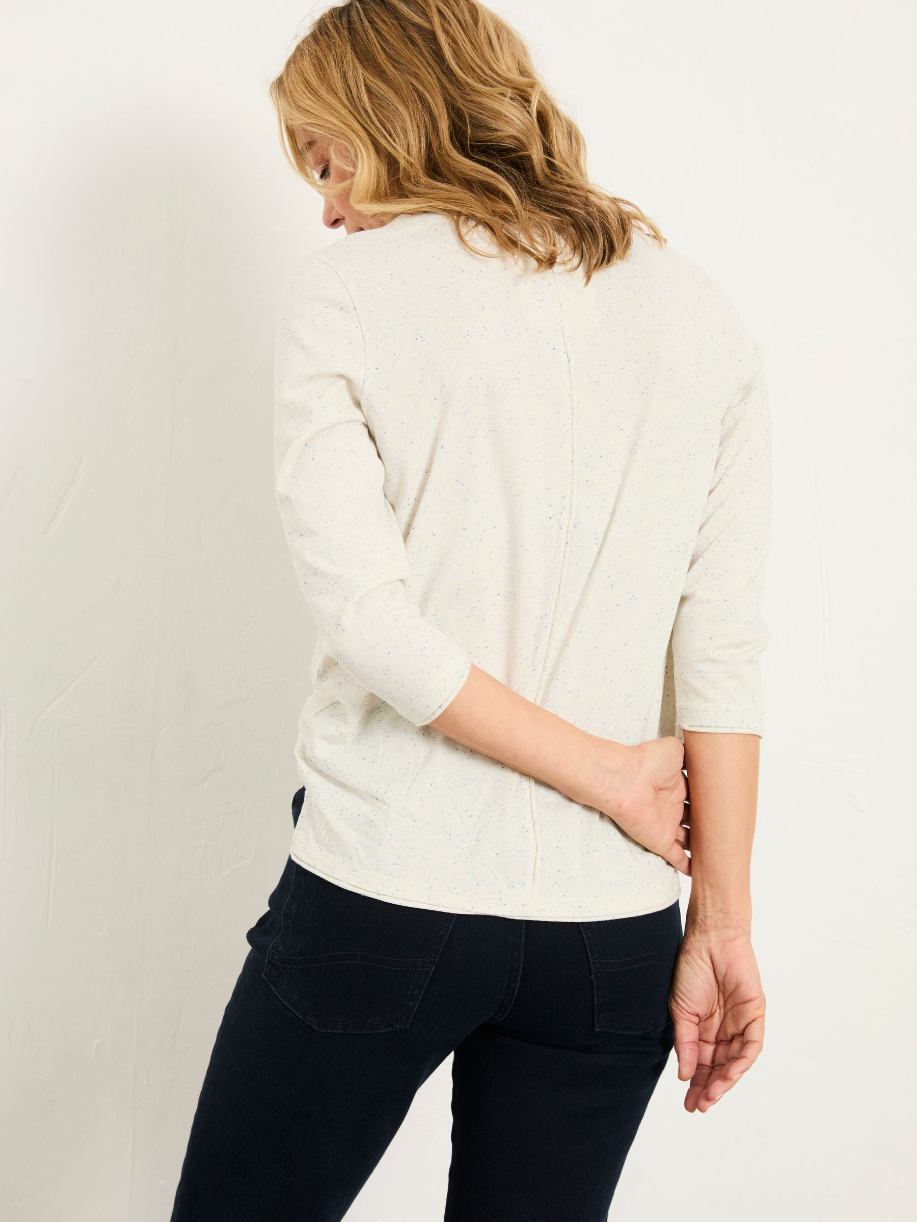 Aster Ivory Nep 3/4 Sleeve T Shirt - Image 2 of 5 Aster Ivory Nep 3/4 Sleeve T Shirt - Image 2 of 5