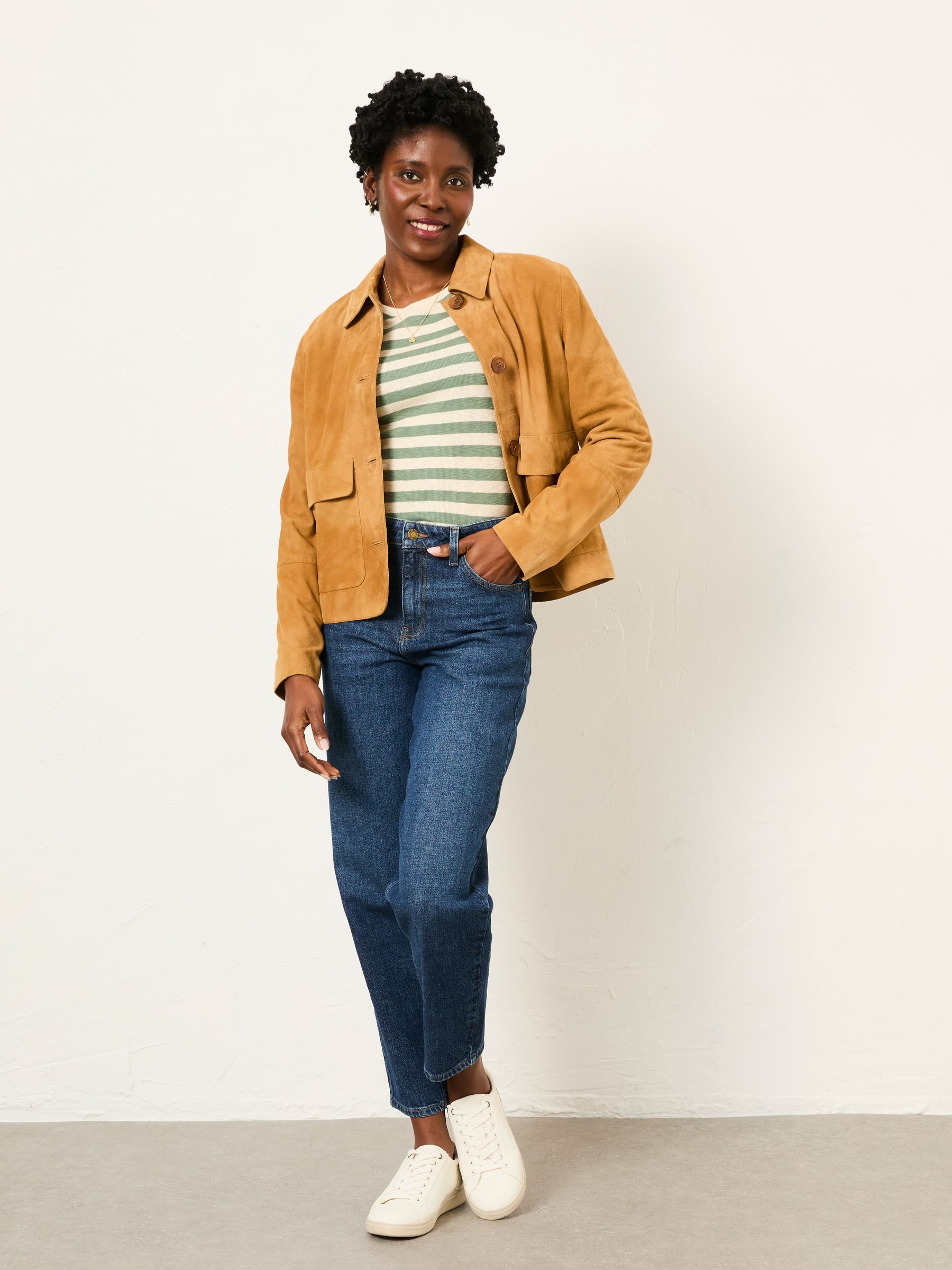 Callie Green Stripe Long Sleeve Top - Image 4 of 6