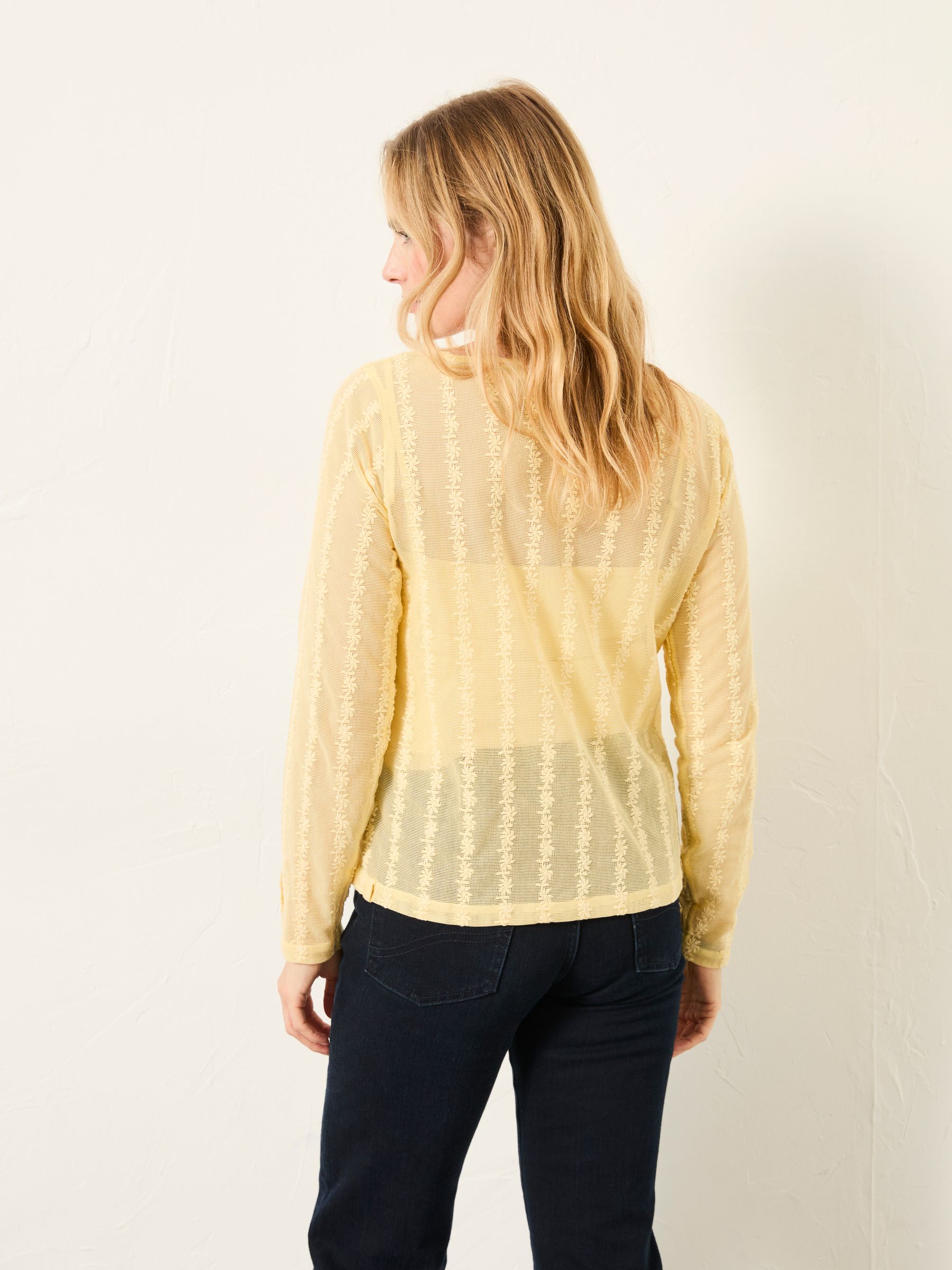 Lottie Yellow Lace Top - Image 2 of 5
