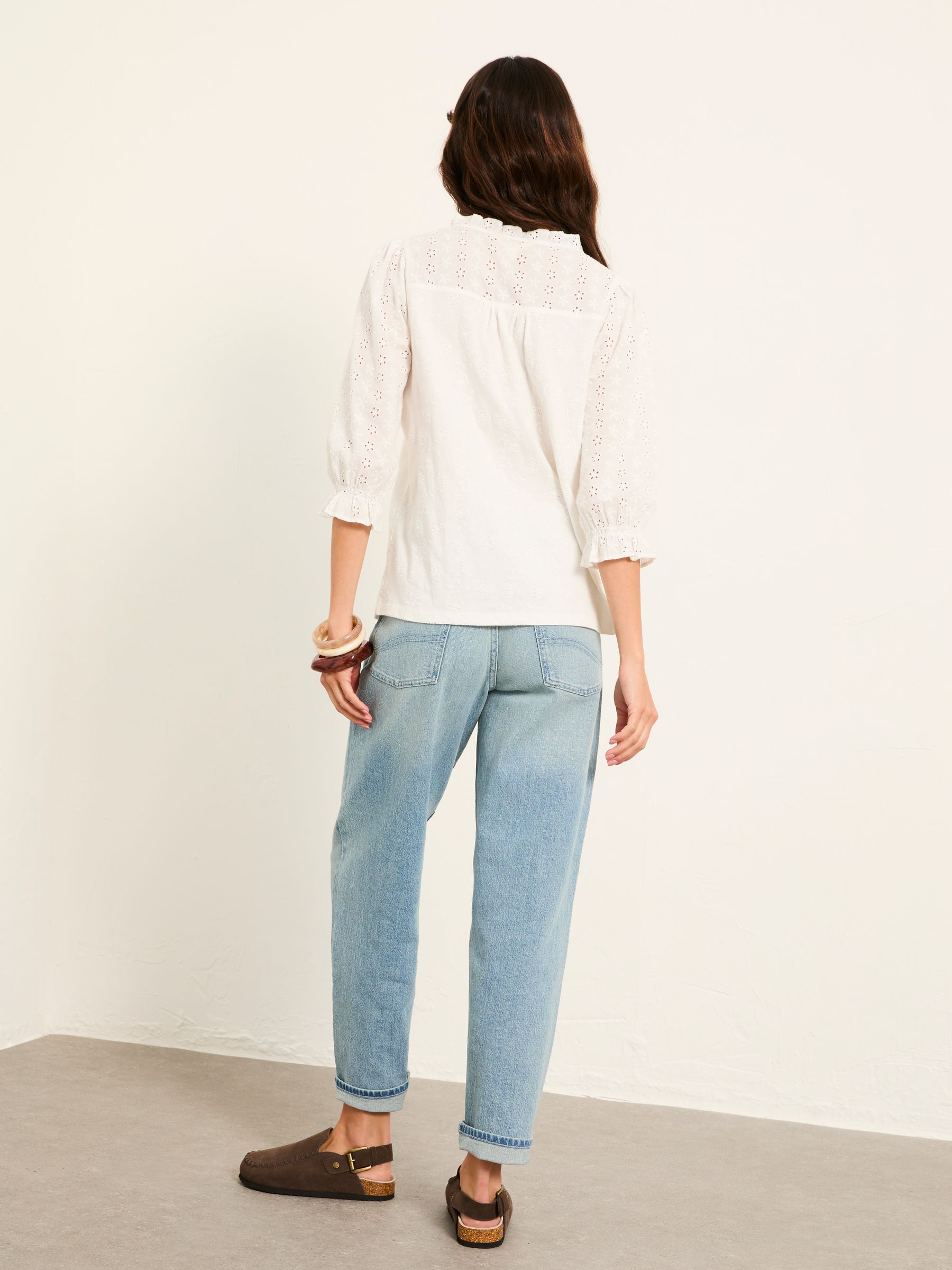 Claire Ivory Broderie Top - Image 2 of 5