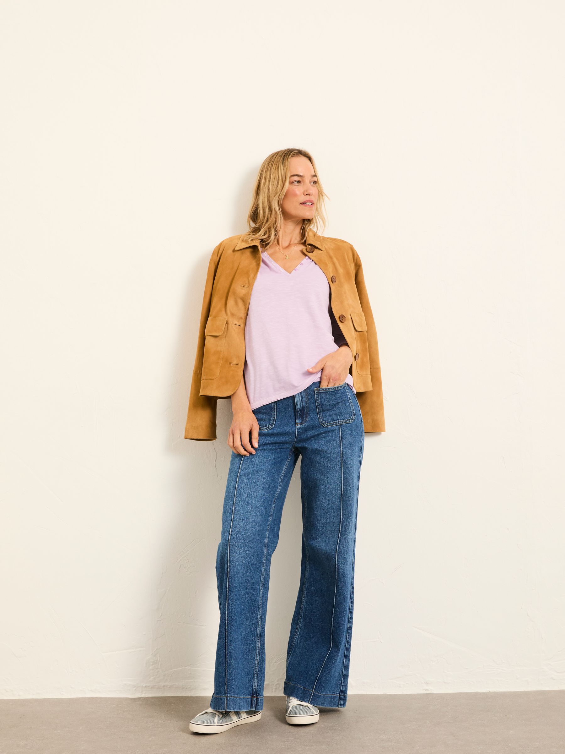 Aster Lilac Purple 3/4 Sleeve T Shirt - Image 4 of 5