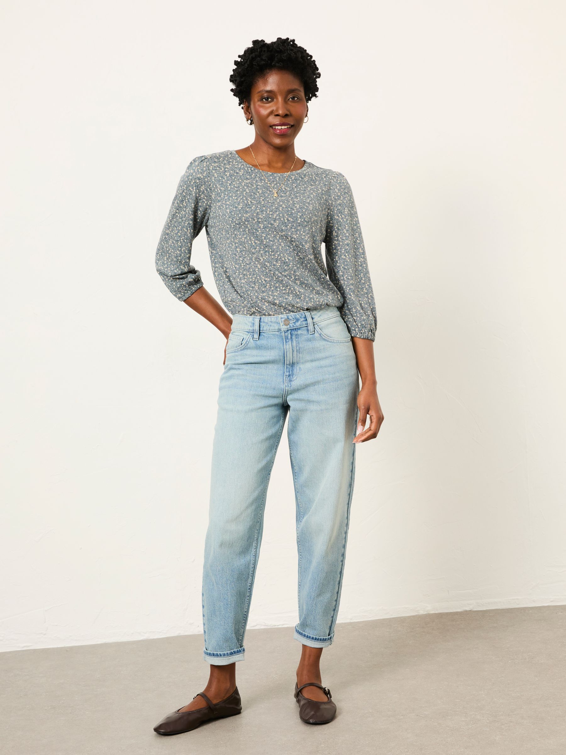 Penny Blue Vintage Ditsy Top - Image 3 of 6