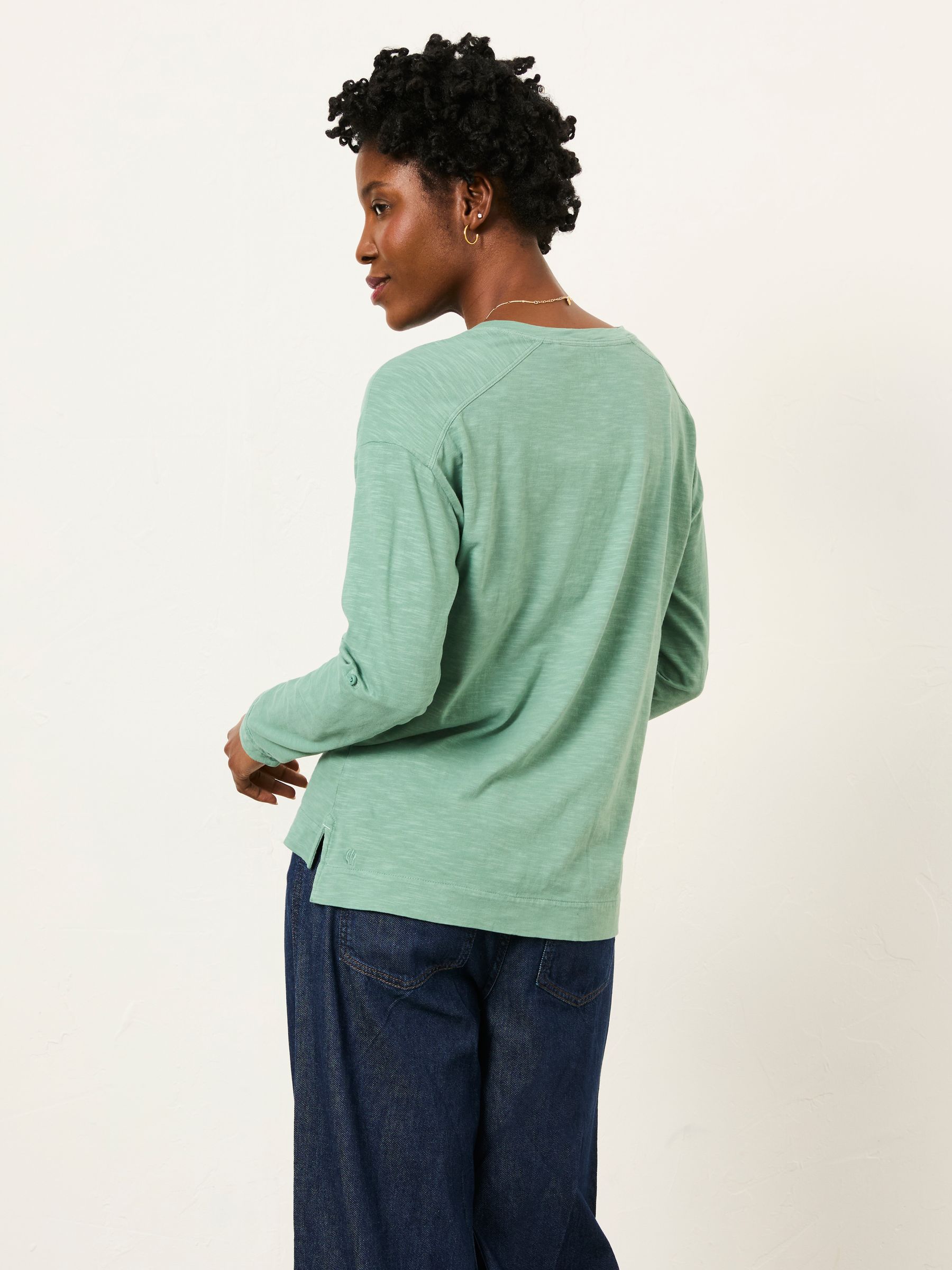 Milly Jade Green Henley T Shirt - Image 2 of 6