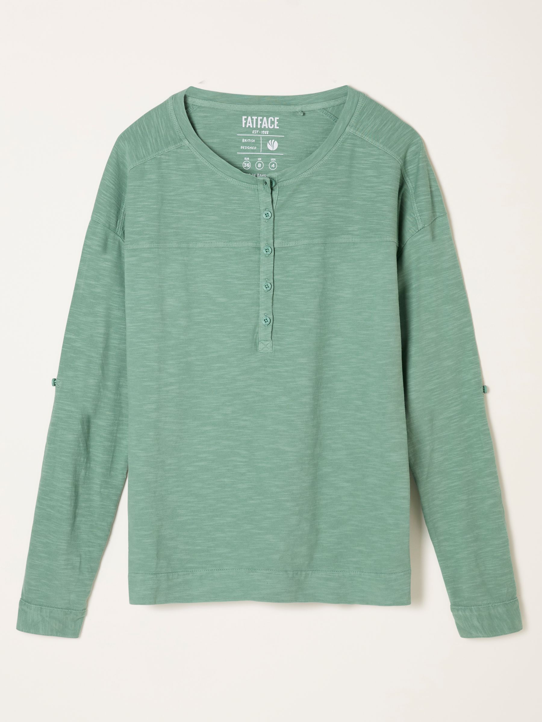 Milly Jade Green Henley T Shirt - Image 6 of 6 Milly Jade Green Henley T Shirt - Image 6 of 6