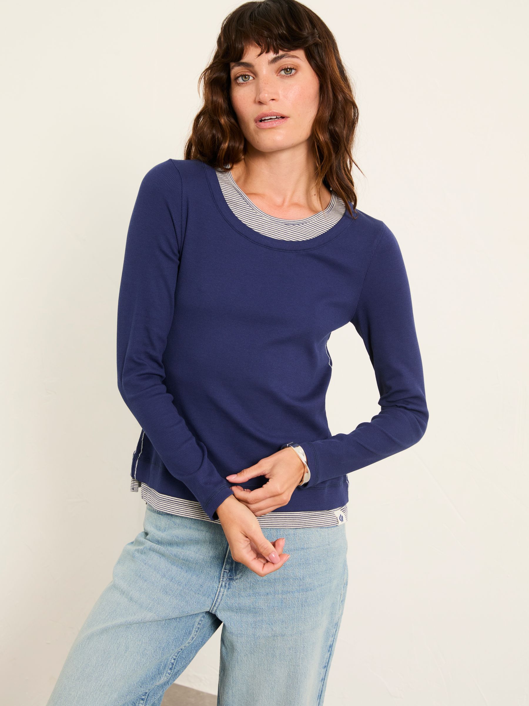 Mila Navy Long Sleeve T Shirt - Image 3 of 6