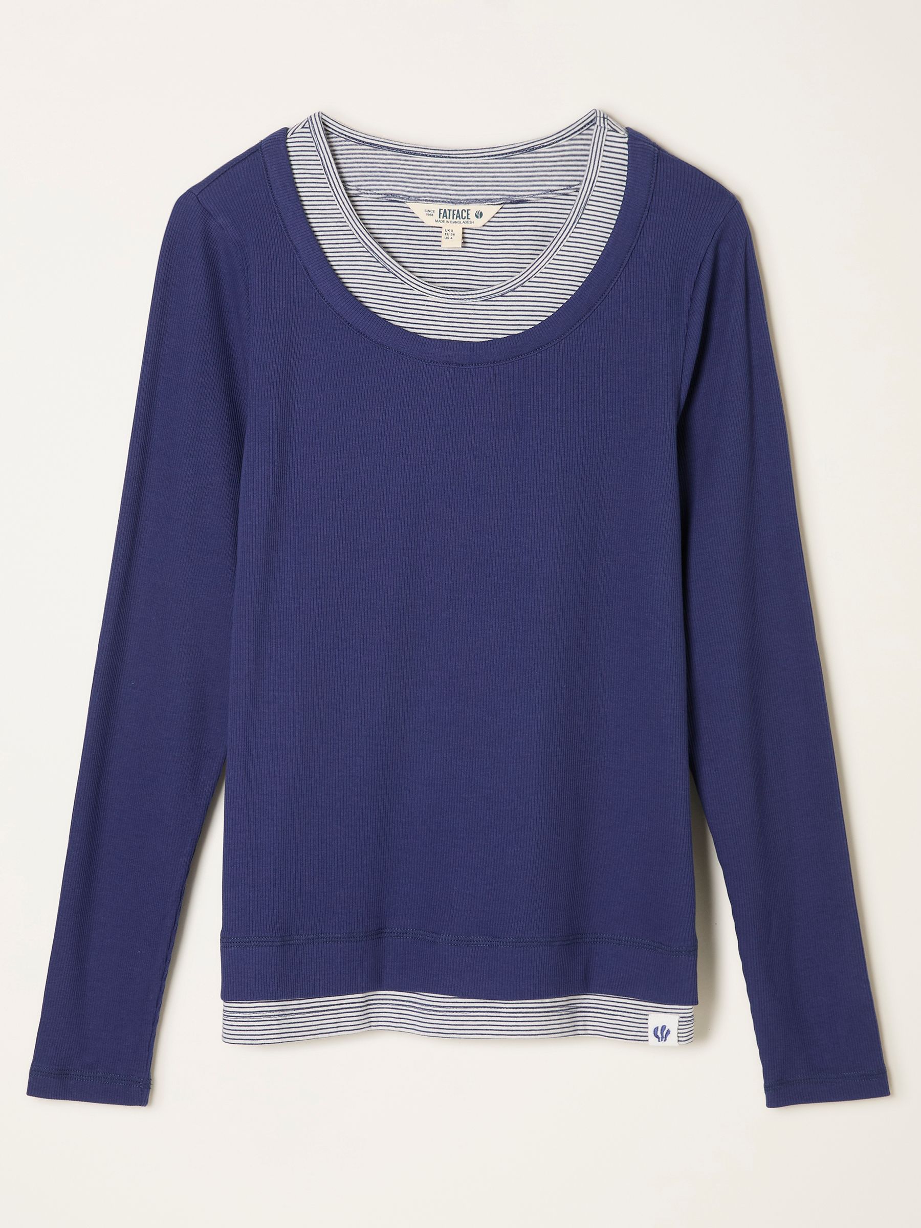 Mila Navy Long Sleeve T Shirt | FatFace