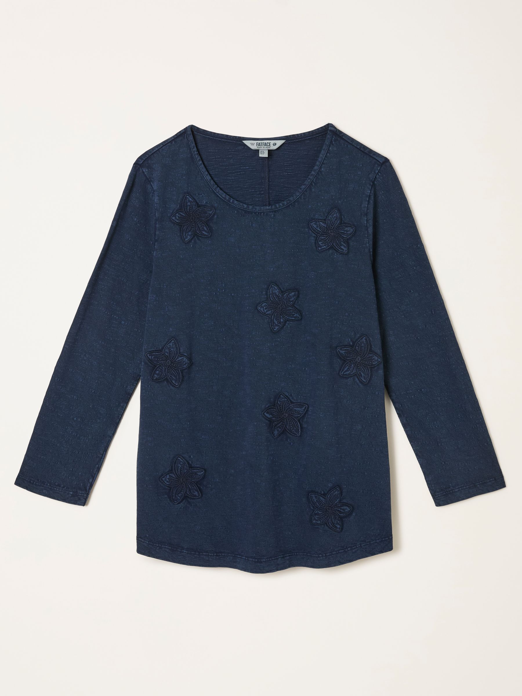 Natalie Denim Flower Applique Top - Image 6 of 6