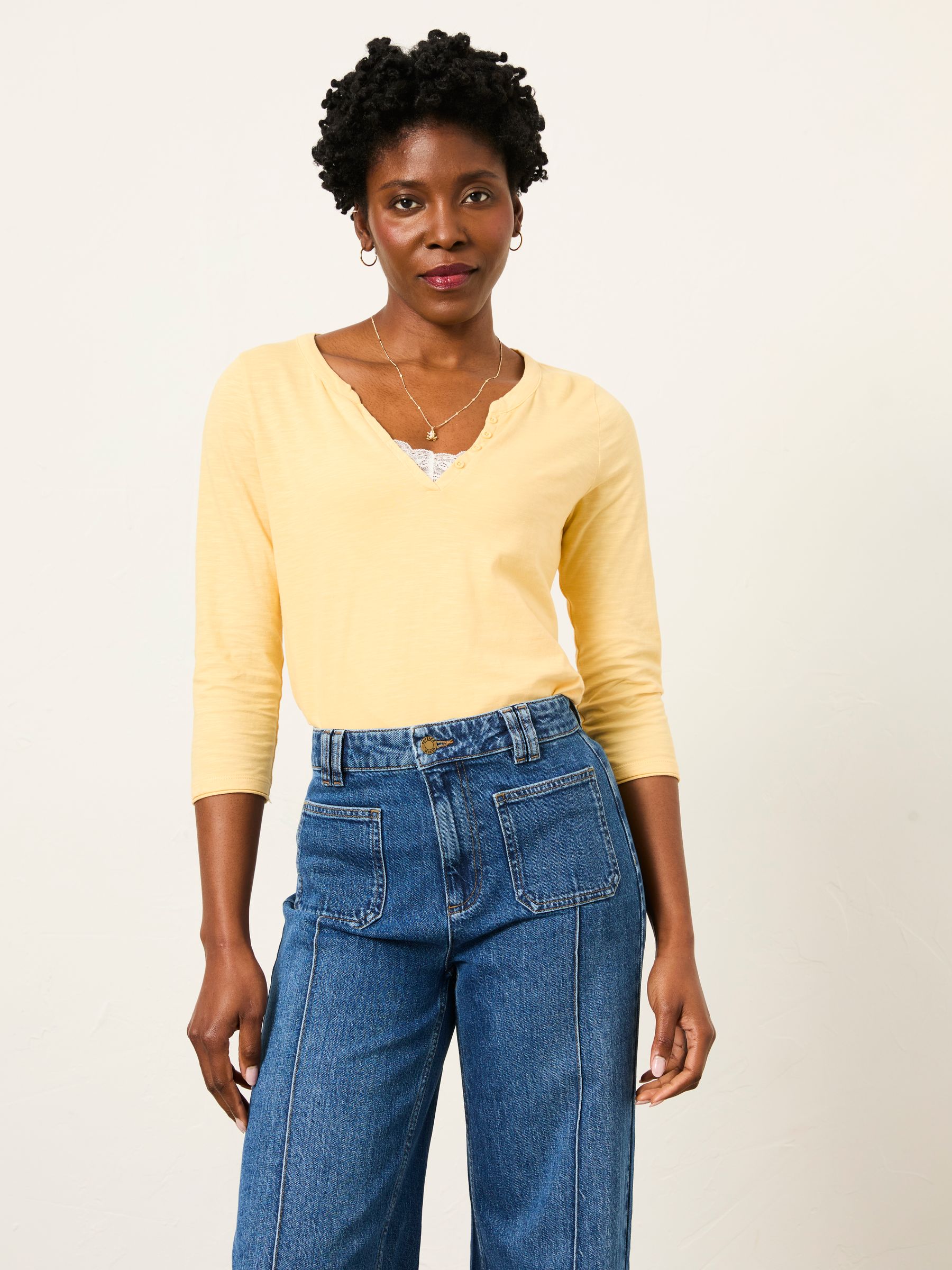 Aster Yellow 3/4 Sleeve T Shirt - Image 1 of 6