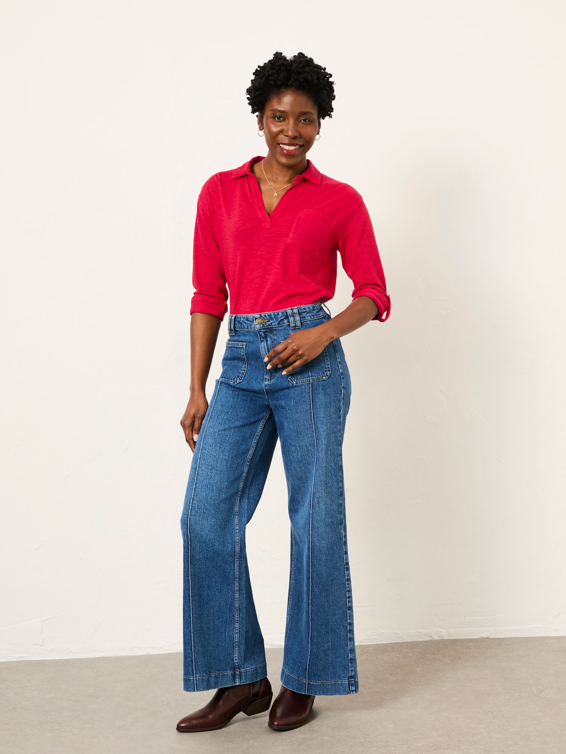 Paige Fushsia Pink Jersey Shirt - Image 3 of 6