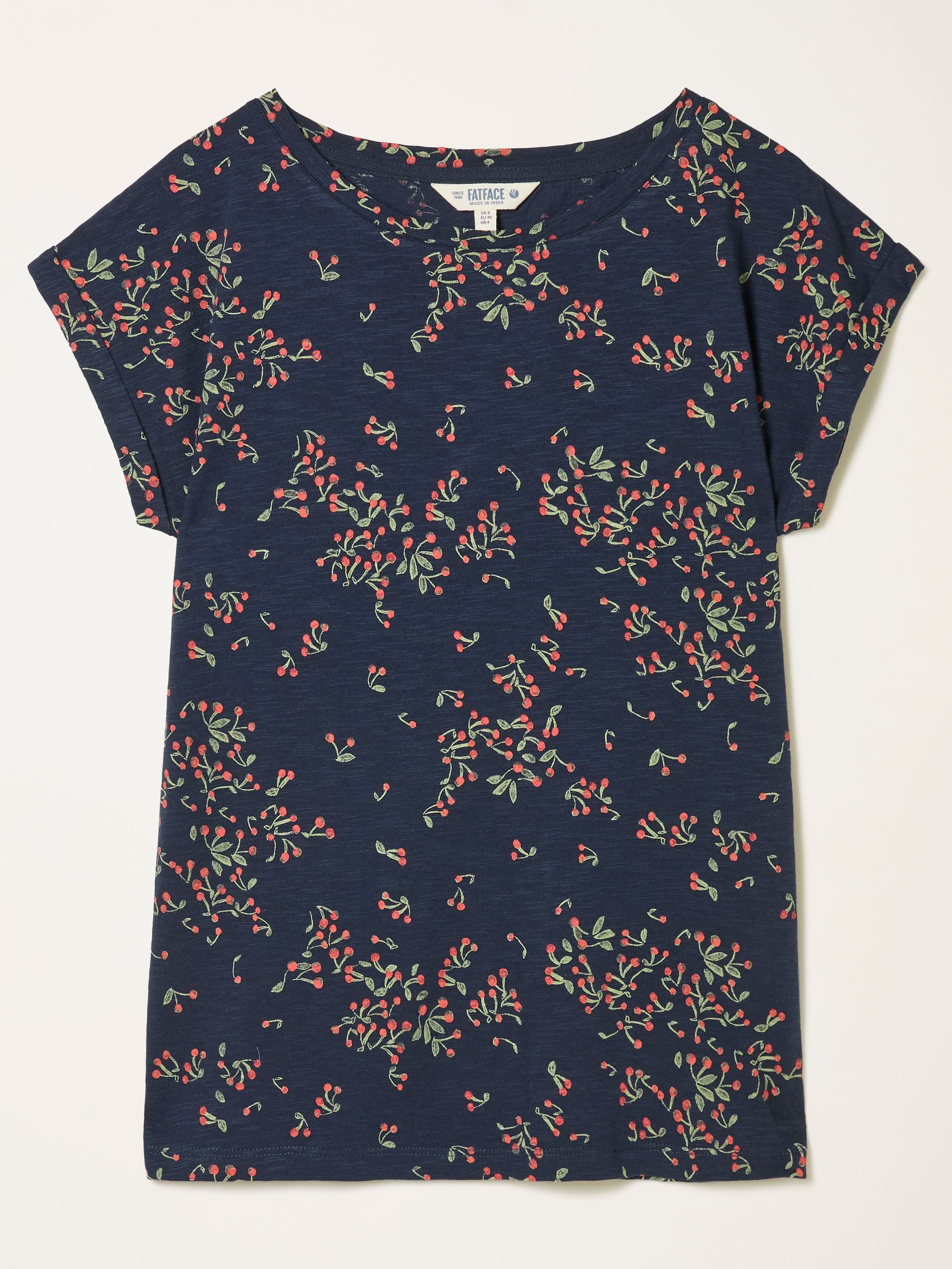 Ivy Navy Blue Cherries T Shirt - Image 4 of 4 Ivy Navy Blue Cherries T Shirt - Image 4 of 4