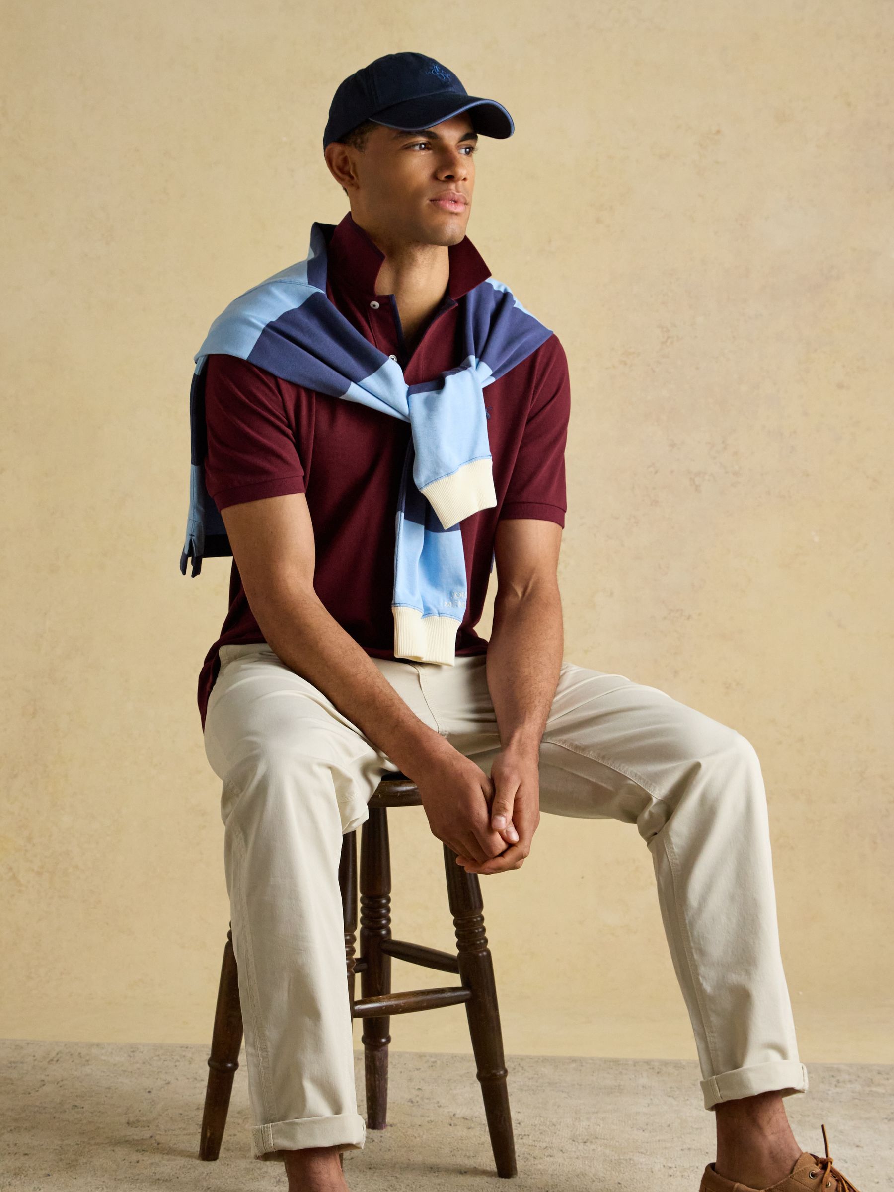 Woody Burgundy Cotton Pique Polo Shirt - Image 6 of 10