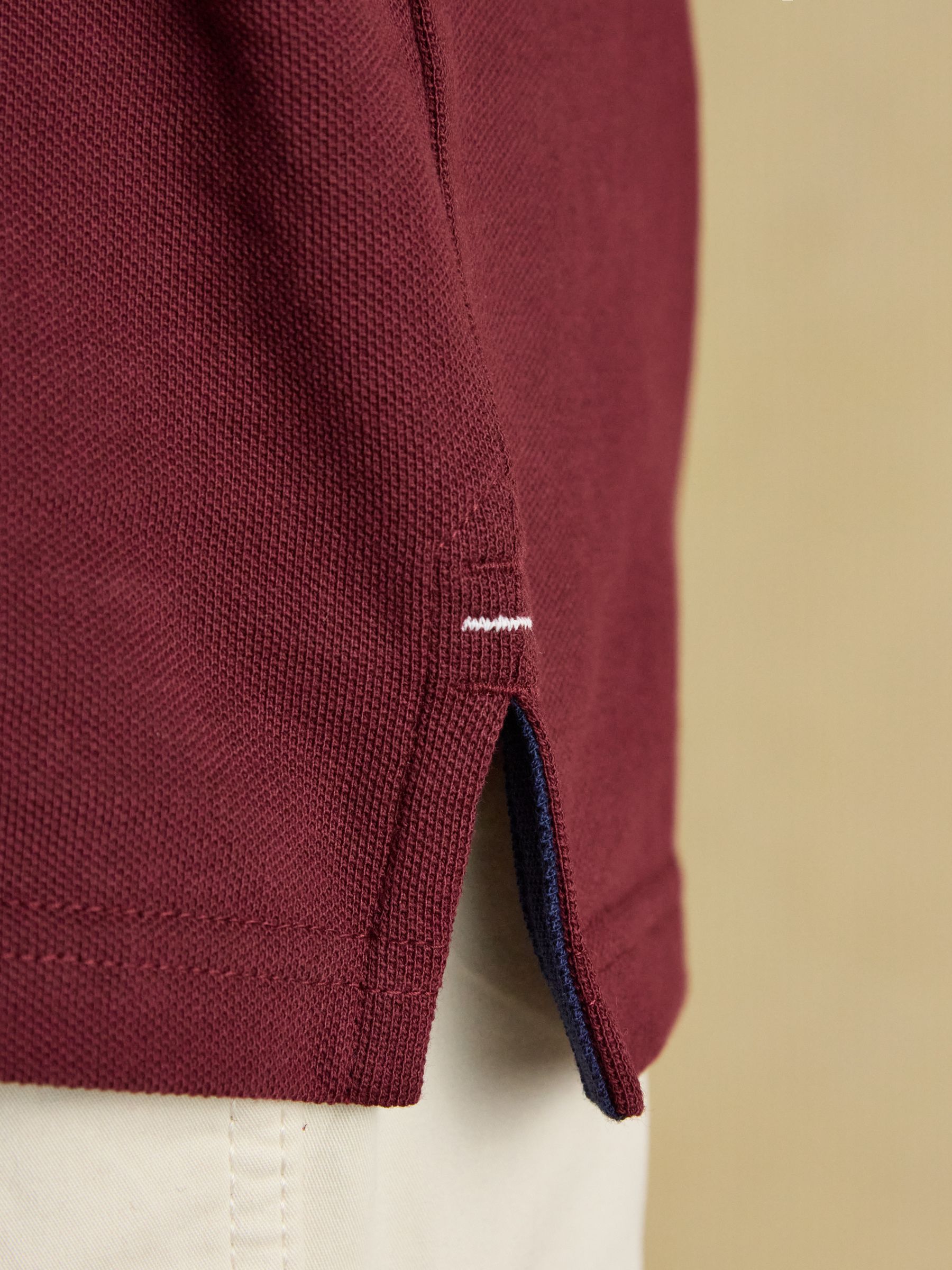 Woody Burgundy Cotton Pique Polo Shirt - Image 7 of 10
