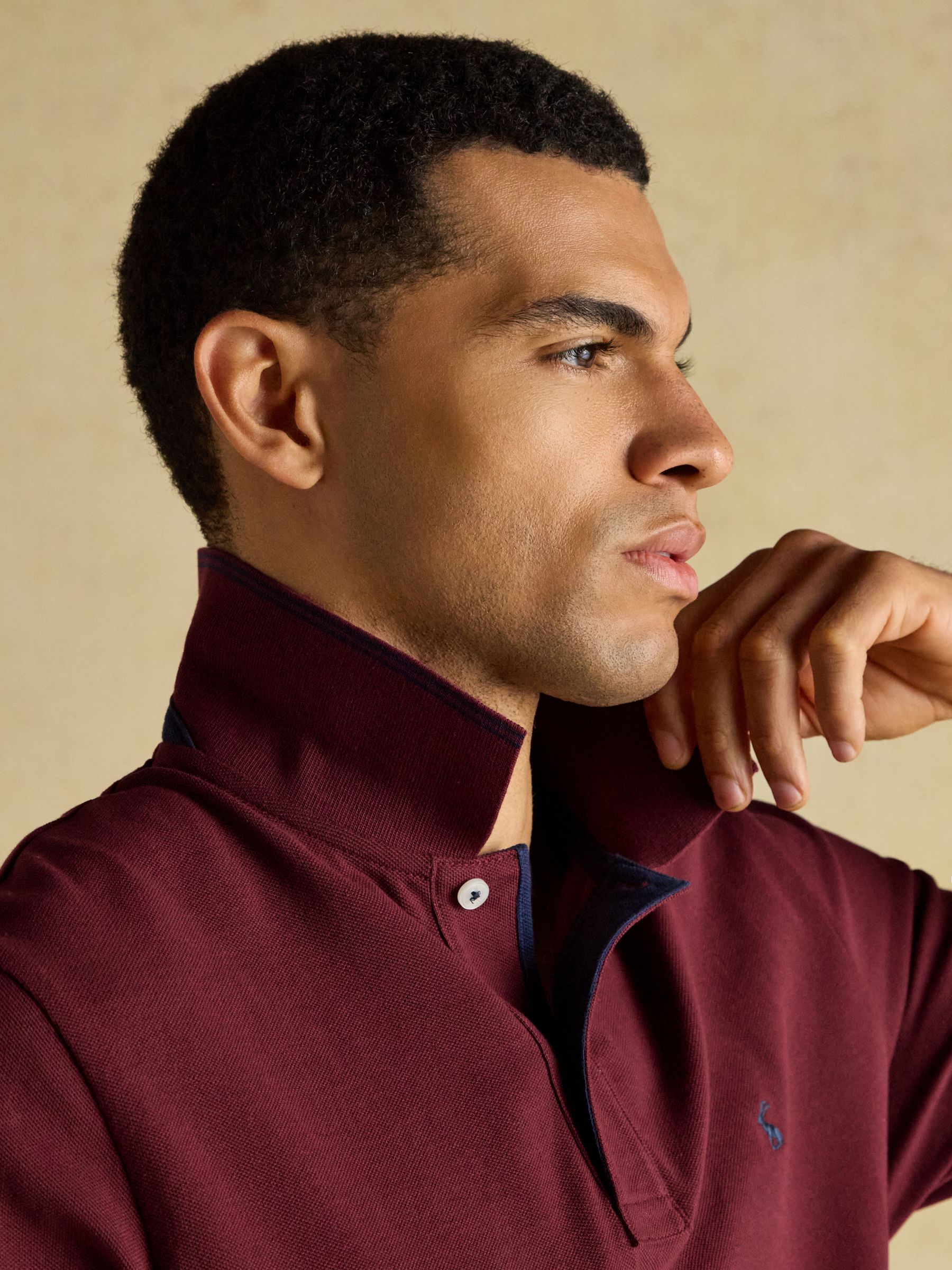 Woody Burgundy Cotton Pique Polo Shirt - Image 8 of 10