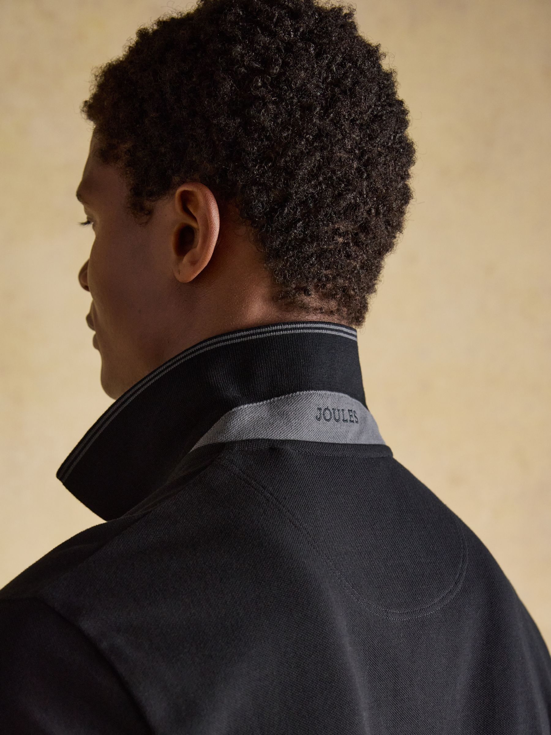 Woody Black Cotton Pique Polo Shirt - Image 7 of 9