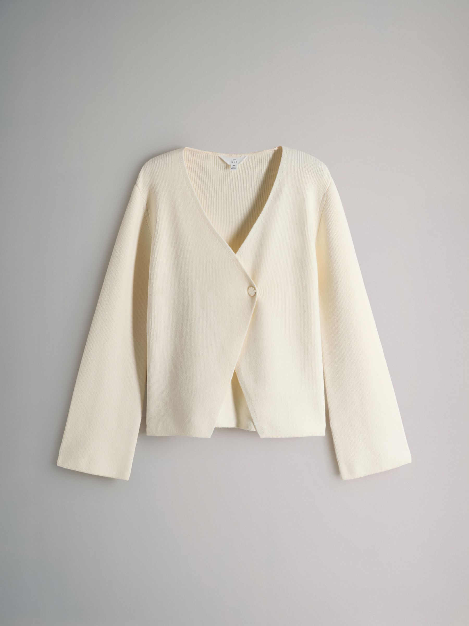 2 Pack Knitted Gold Button Ribbed Cardigan Navy/Cream - Image 6 of 6