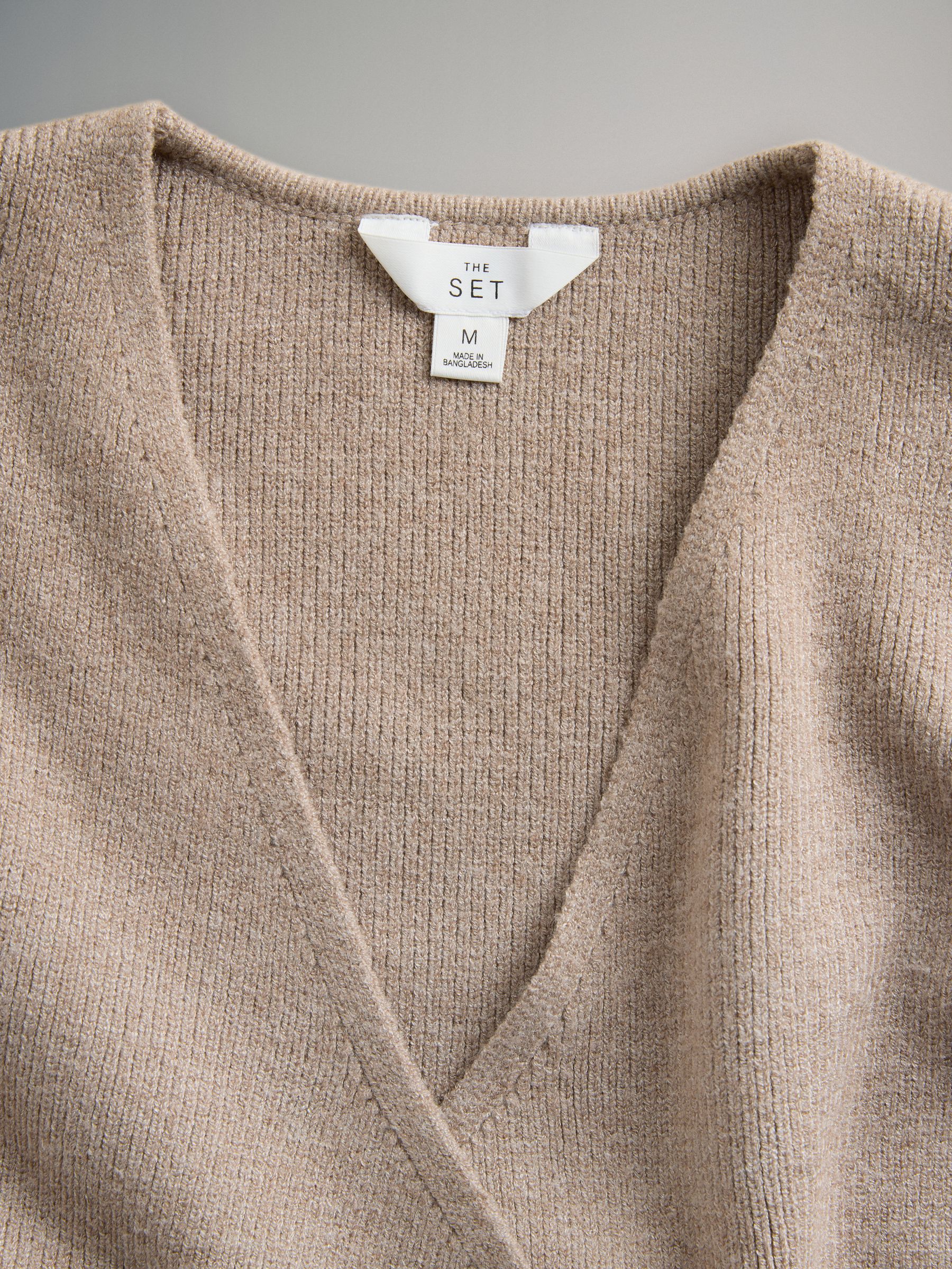 2 Pack Knitted Gold Button Ribbed Waistcoat Neutral/Black - Image 6 of 6