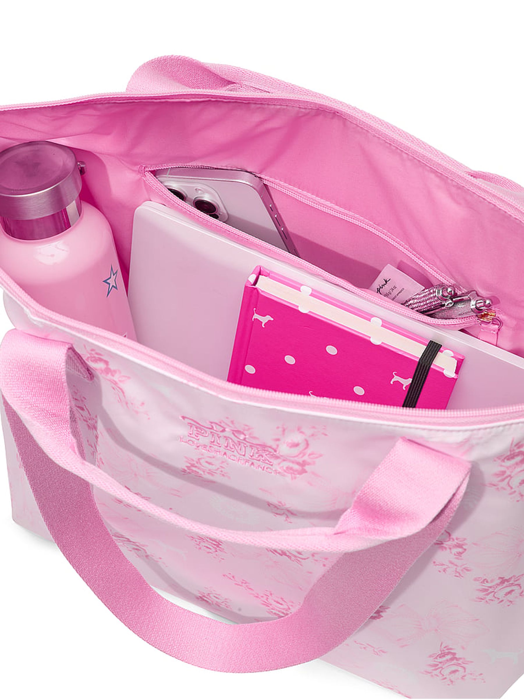 Beaux Icons Pink Tote Bag - Image 4 of 4