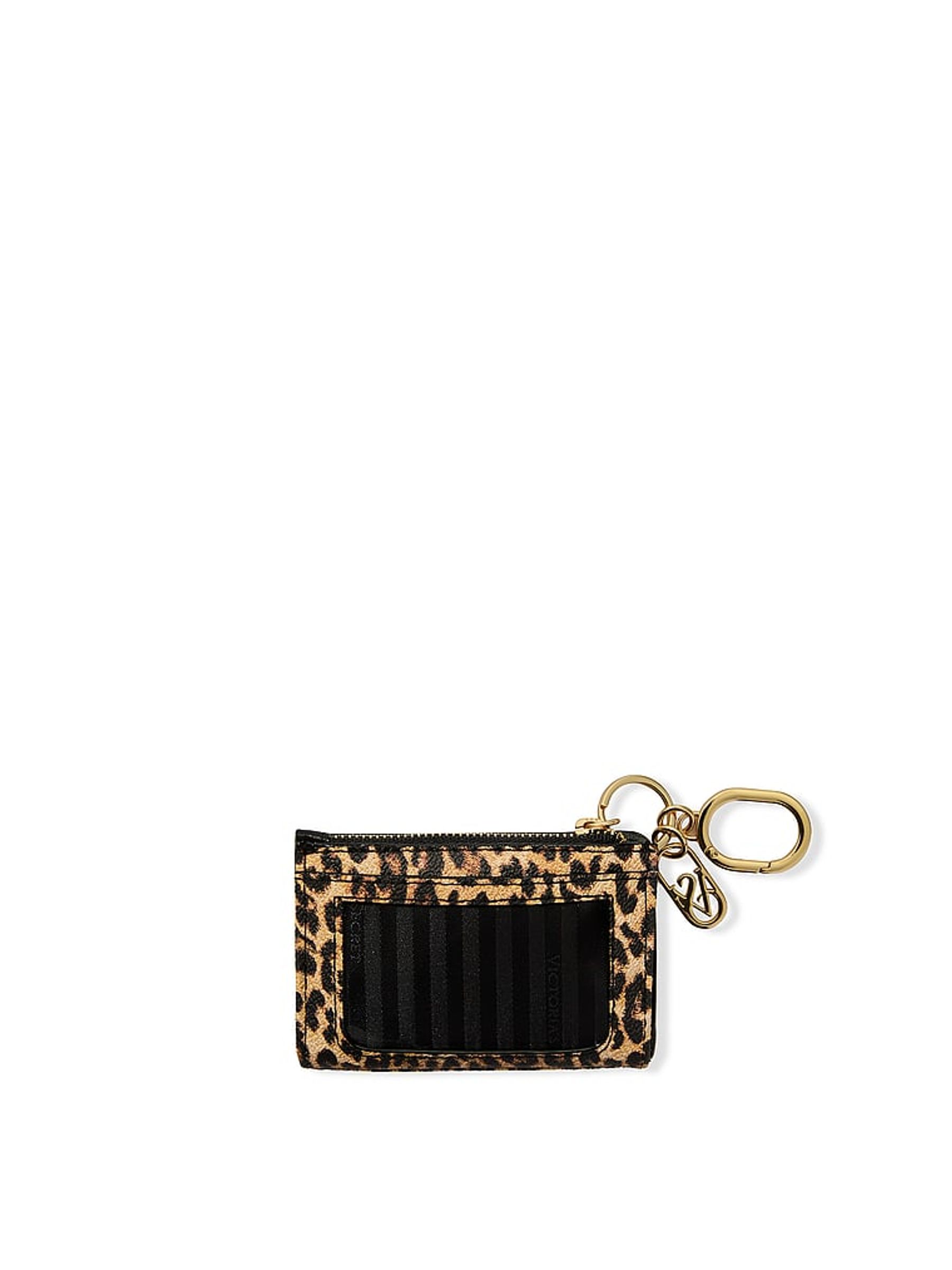 Leopard Print Brown Foldable Keyring Card Holder - Image 2 of 2 Leopard Print Brown Foldable Keyring Card Holder - Image 2 of 2