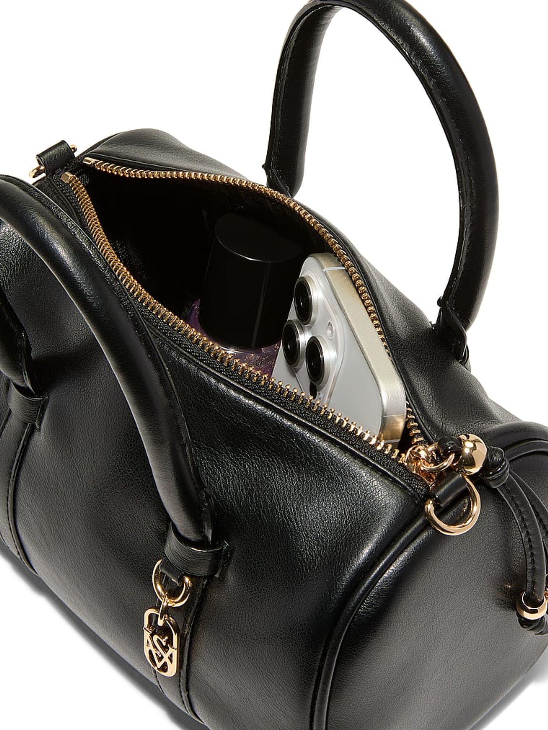 Black Nappa Small Roll Duffle Bag - Image 4 of 4 Black Nappa Small Roll Duffle Bag - Image 4 of 4