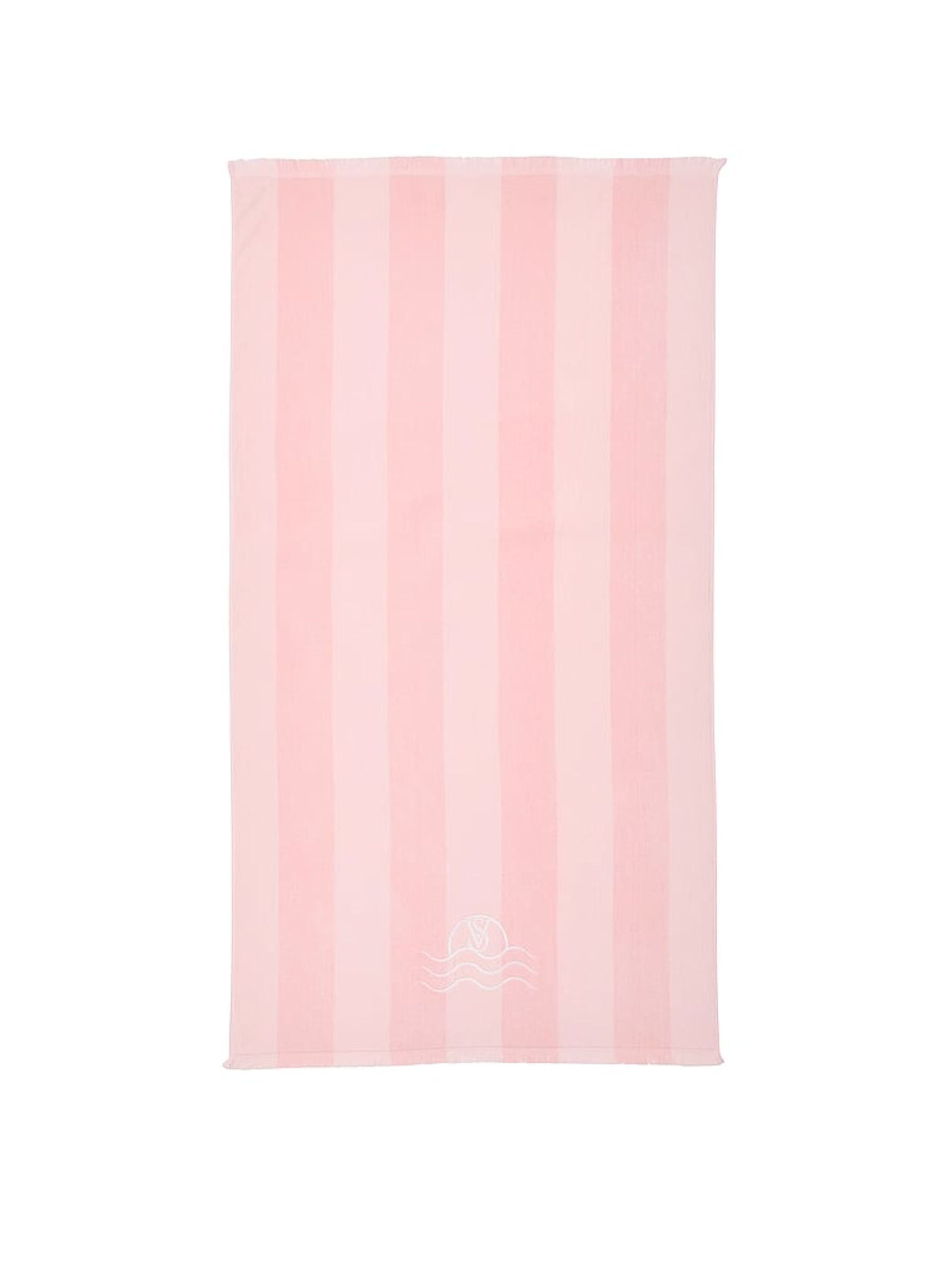 Pink Heritage Stripe Beach Towel - Image 2 of 3
