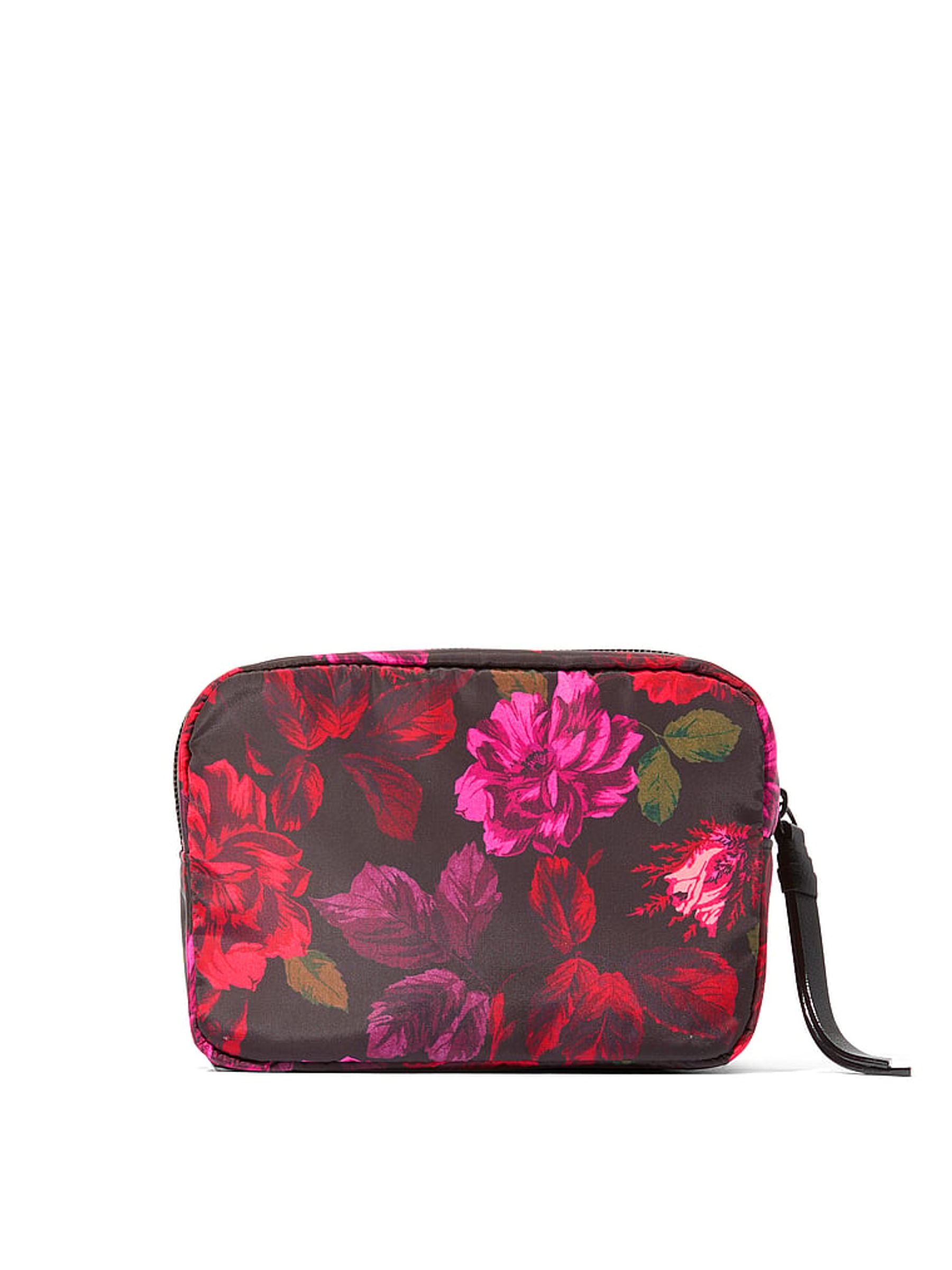 Black Floral Makeup Bag - Image 2 of 2