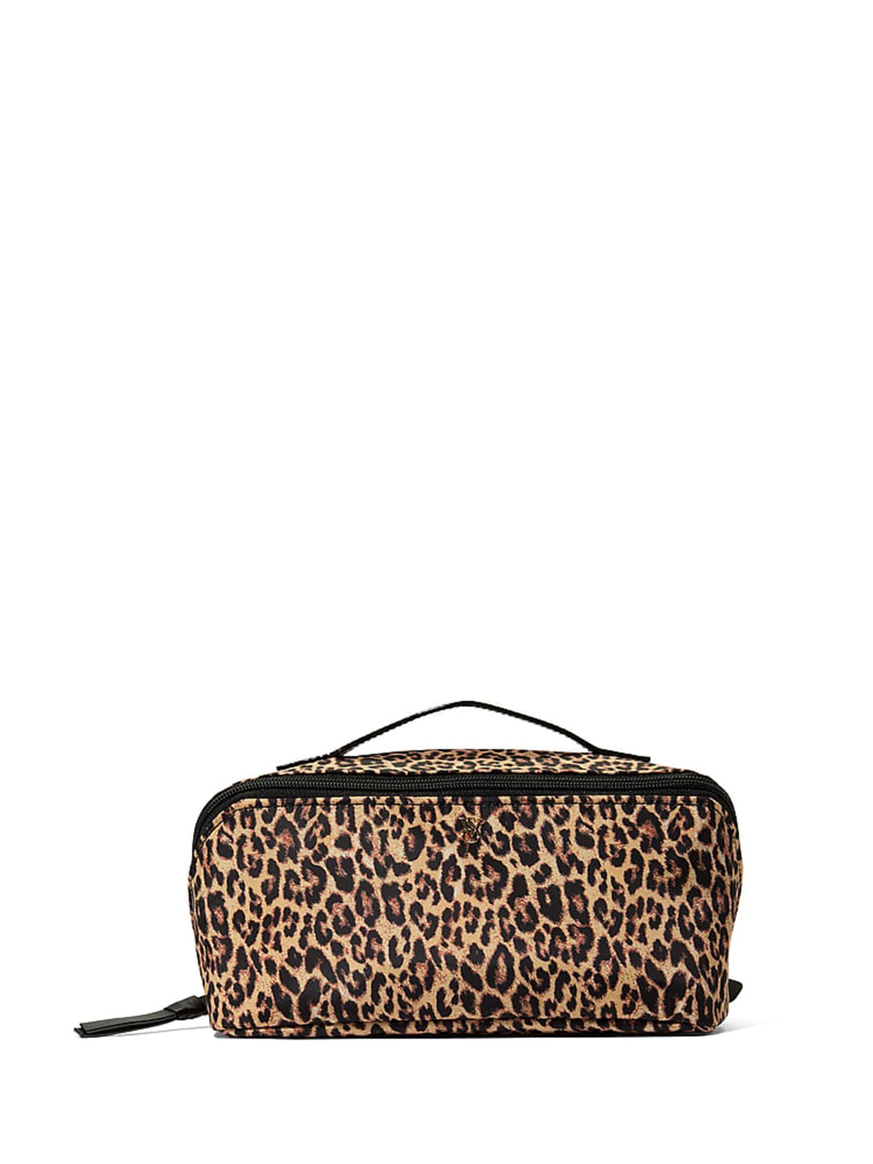 Leopard Brown 3 Piece Expandable Travel Make-Up Bag - Image 2 of 3