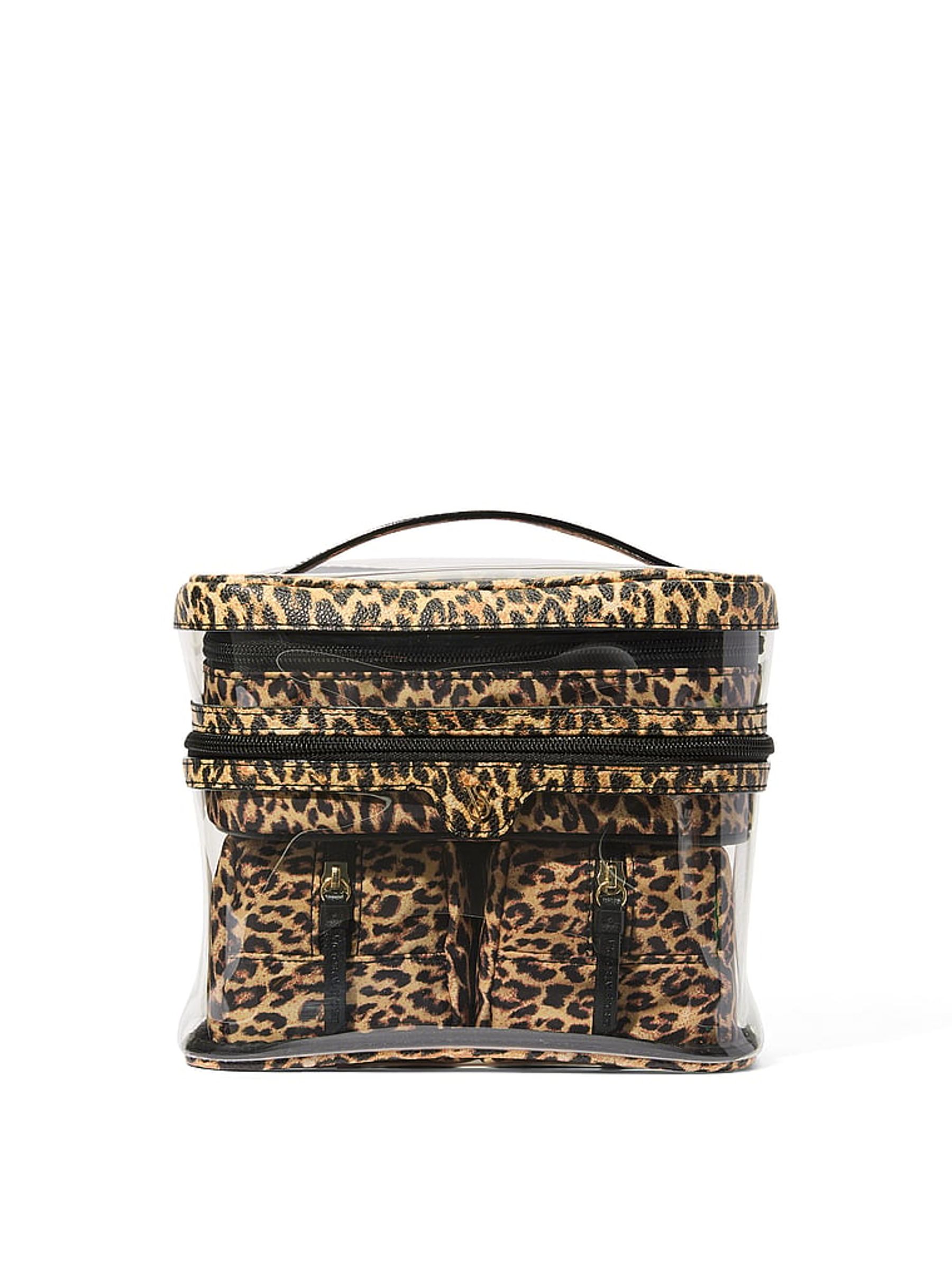 Leopard Brown Print 4-In-1 Make-Up Bag - Image 1 of 3