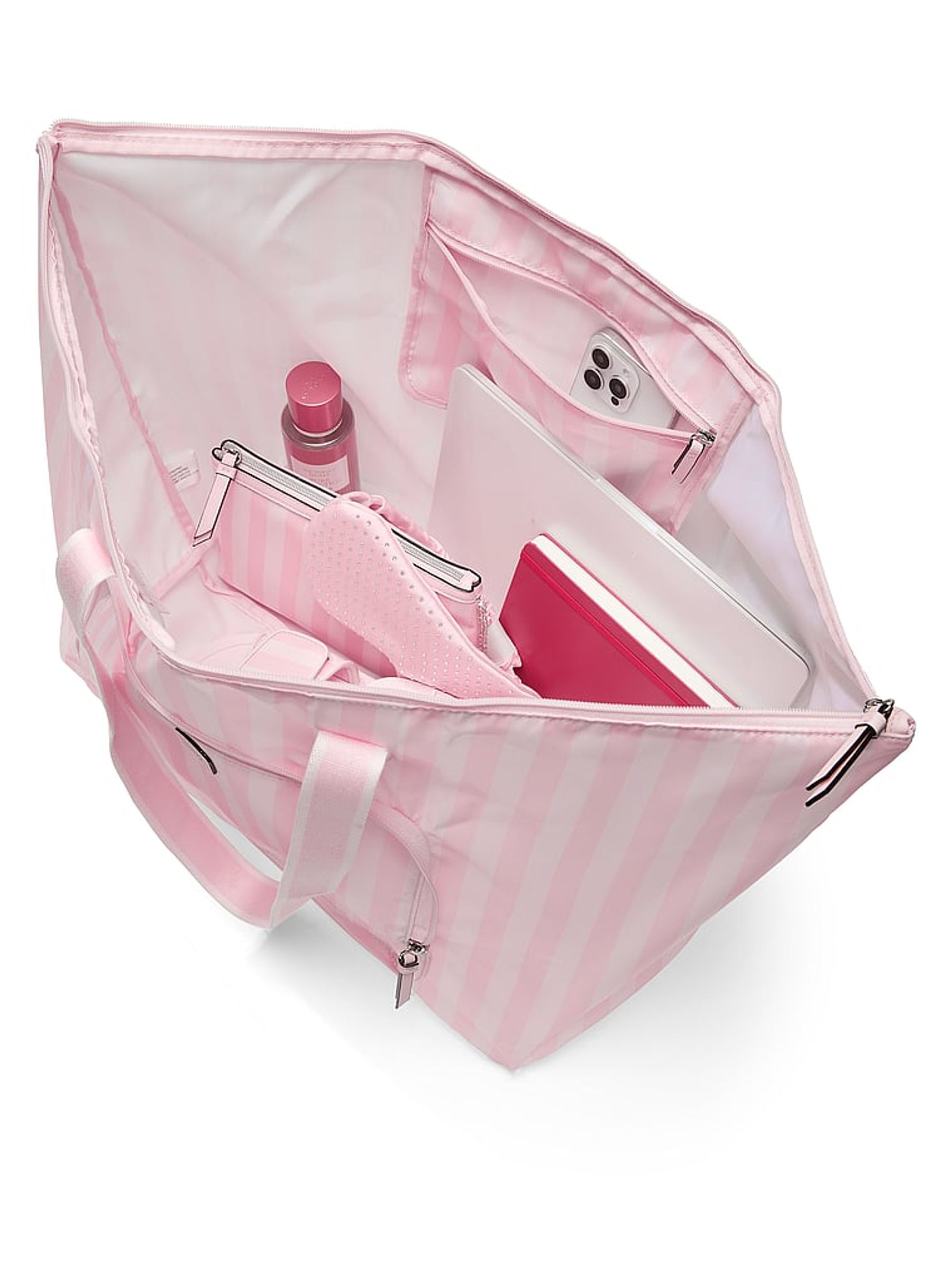 Iconic Stripe Pink Packable Weekender Bag - Image 3 of 4