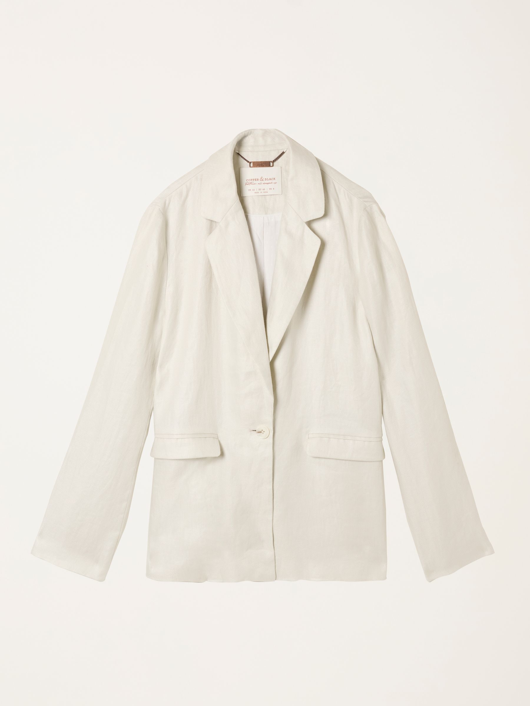 Lyla Ivory Regular Linen Blazer - Image 5 of 5