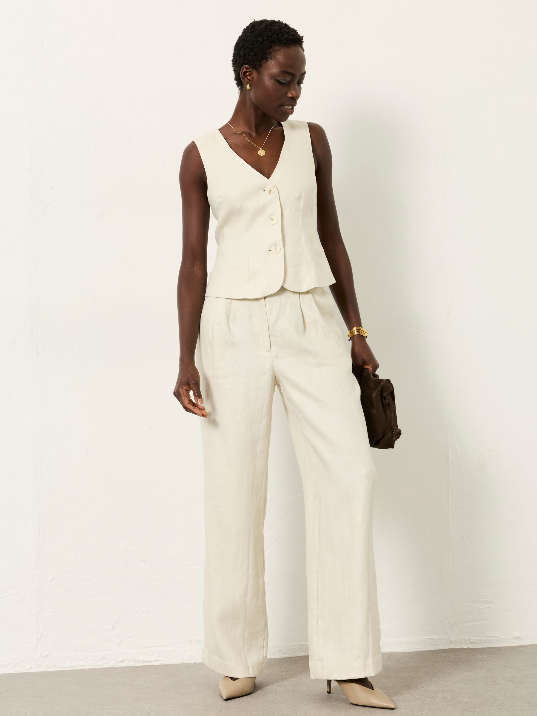 Aya Ivory Linen Trouser - Image 5 of 8