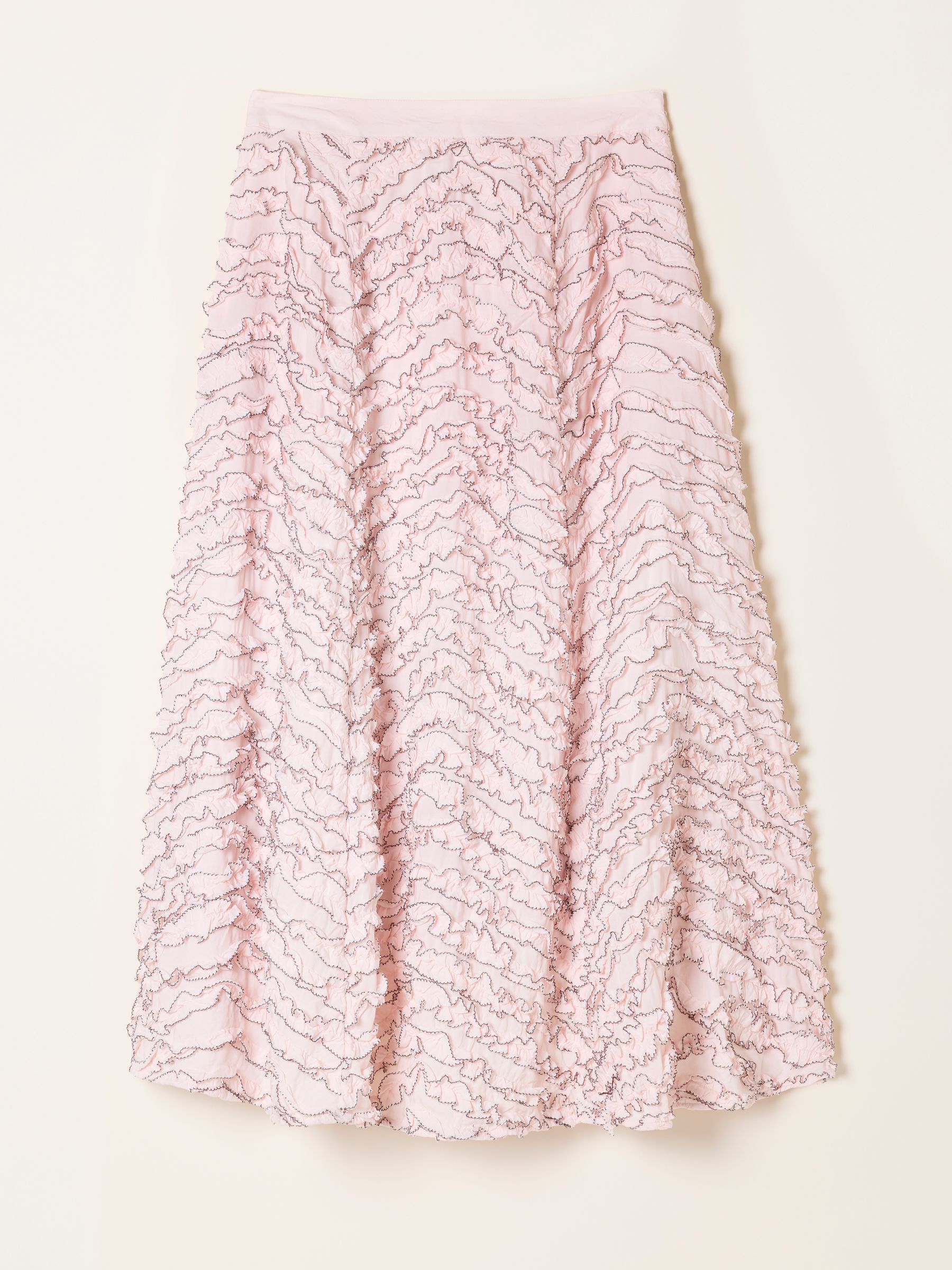 Malia Oyster Frill Midi Skirt - Image 5 of 5