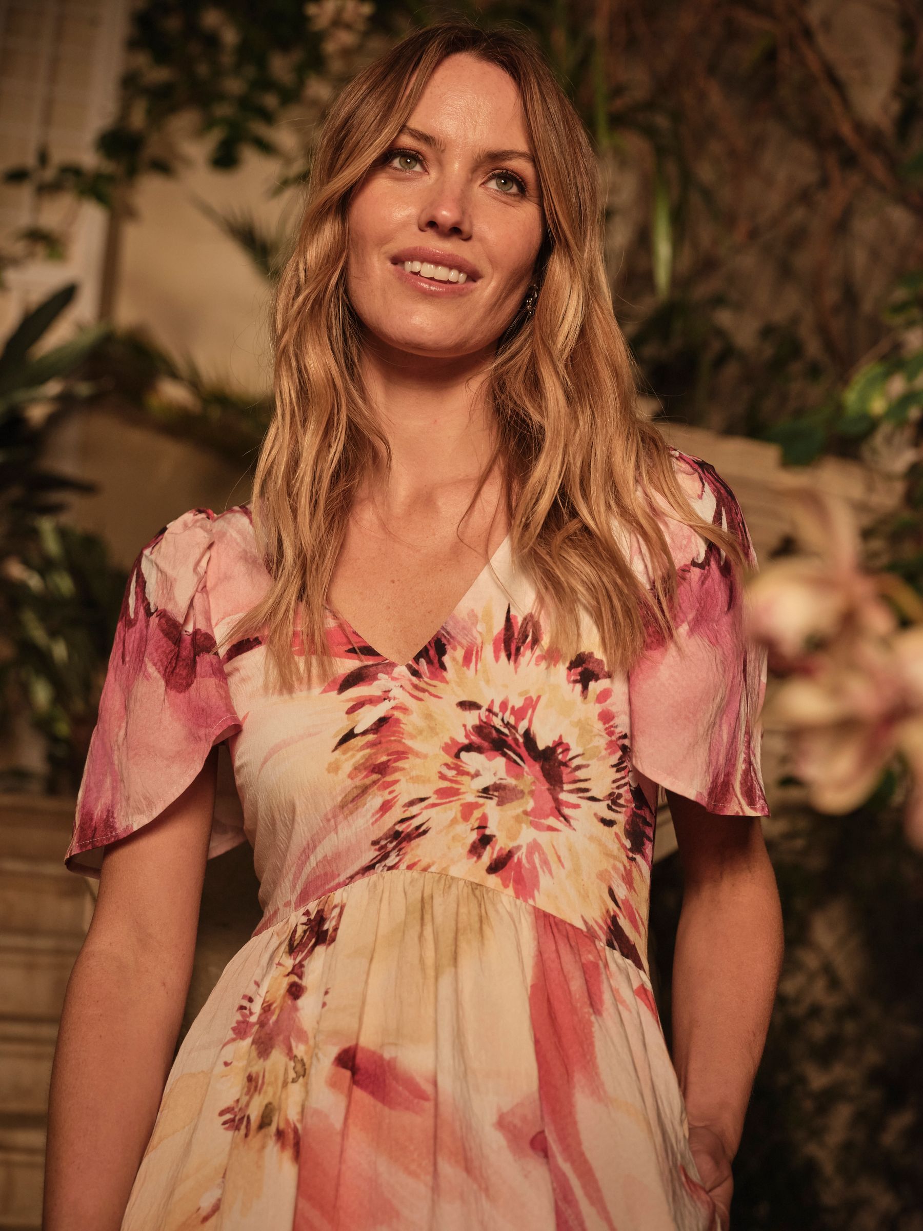 Marlowe Ivory Floral Midi Dress - Image 5 of 11