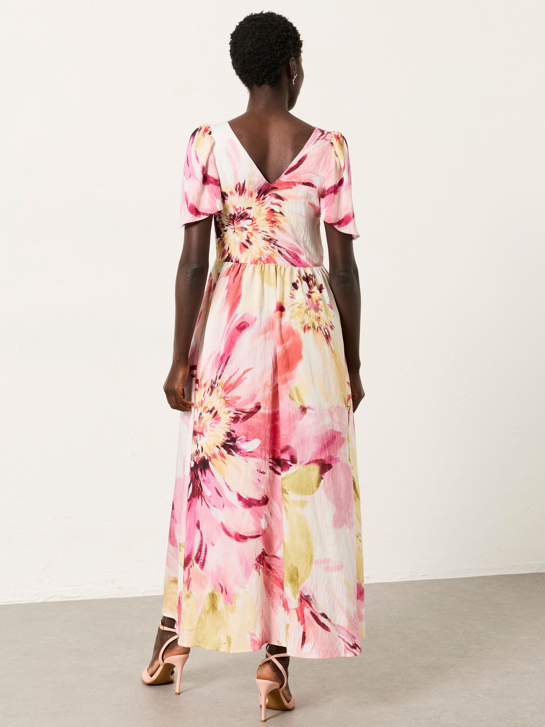 Marlowe Ivory Floral Midi Dress - Image 7 of 11