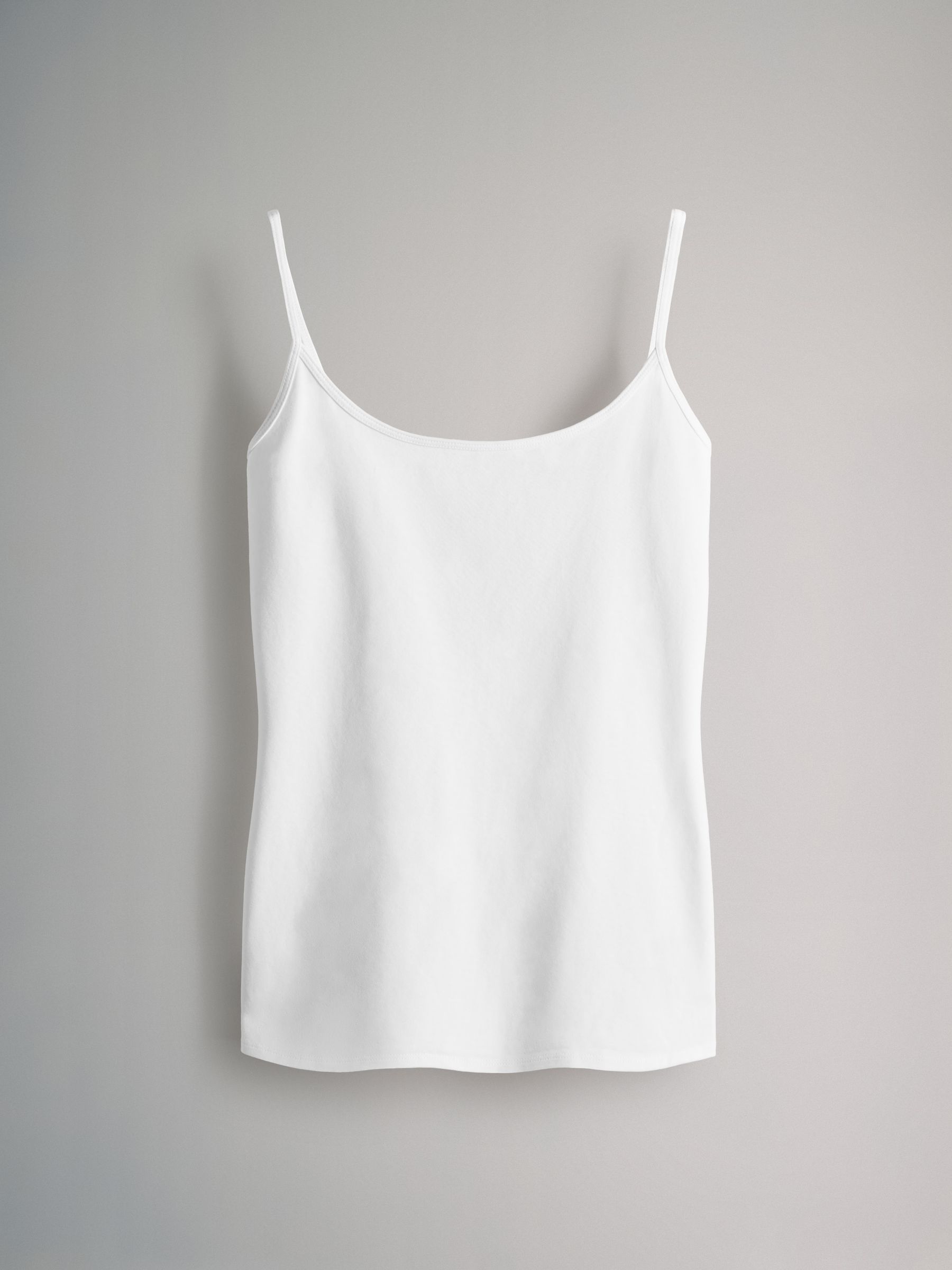 Black/Purple/Brown/Taupe/Pink/Cream - 7 Pack Thin Strap Vest Tops - Image 8 of 10