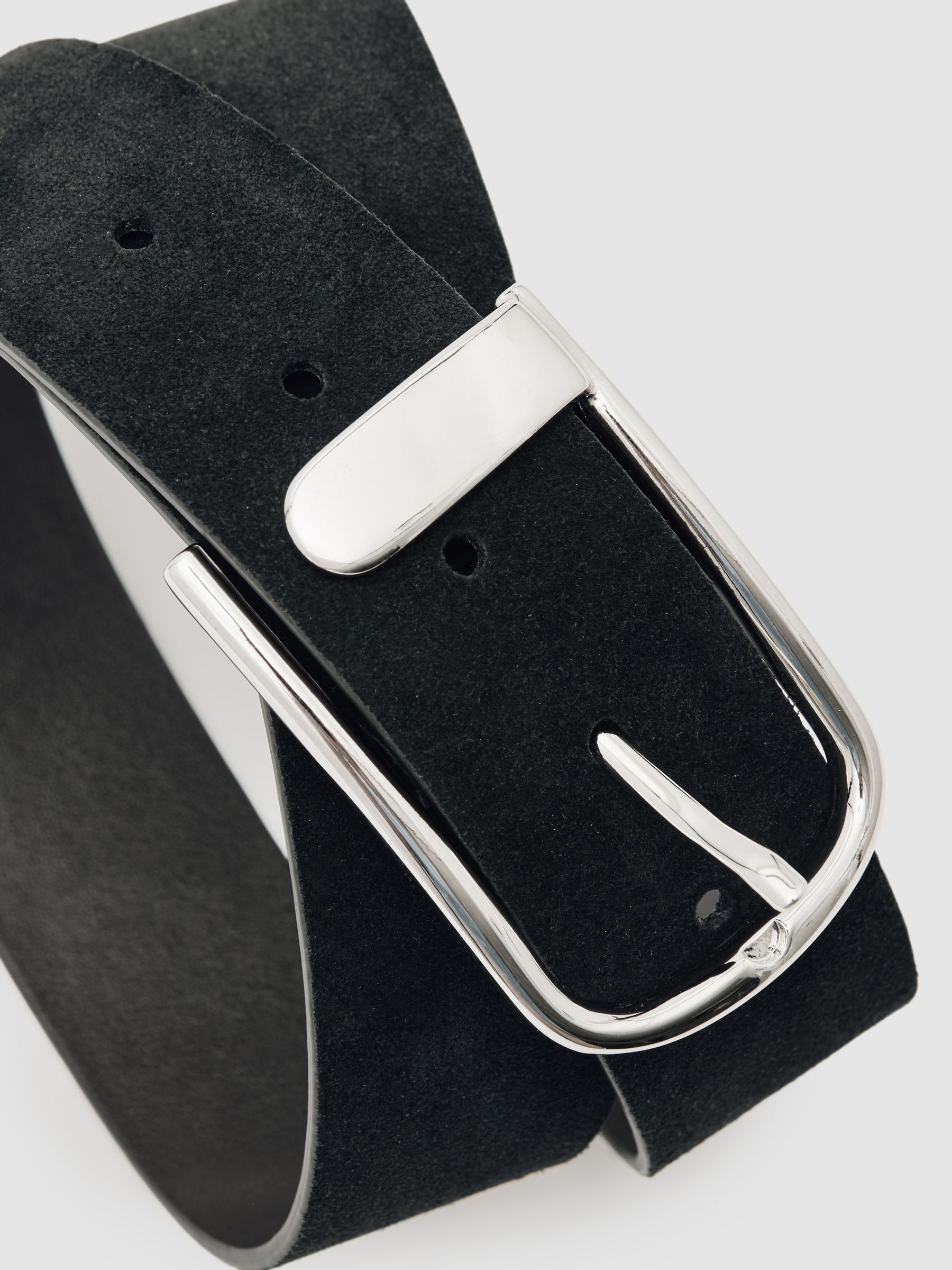 Suede Half Keeper Belt in Black - Image 4 of 4