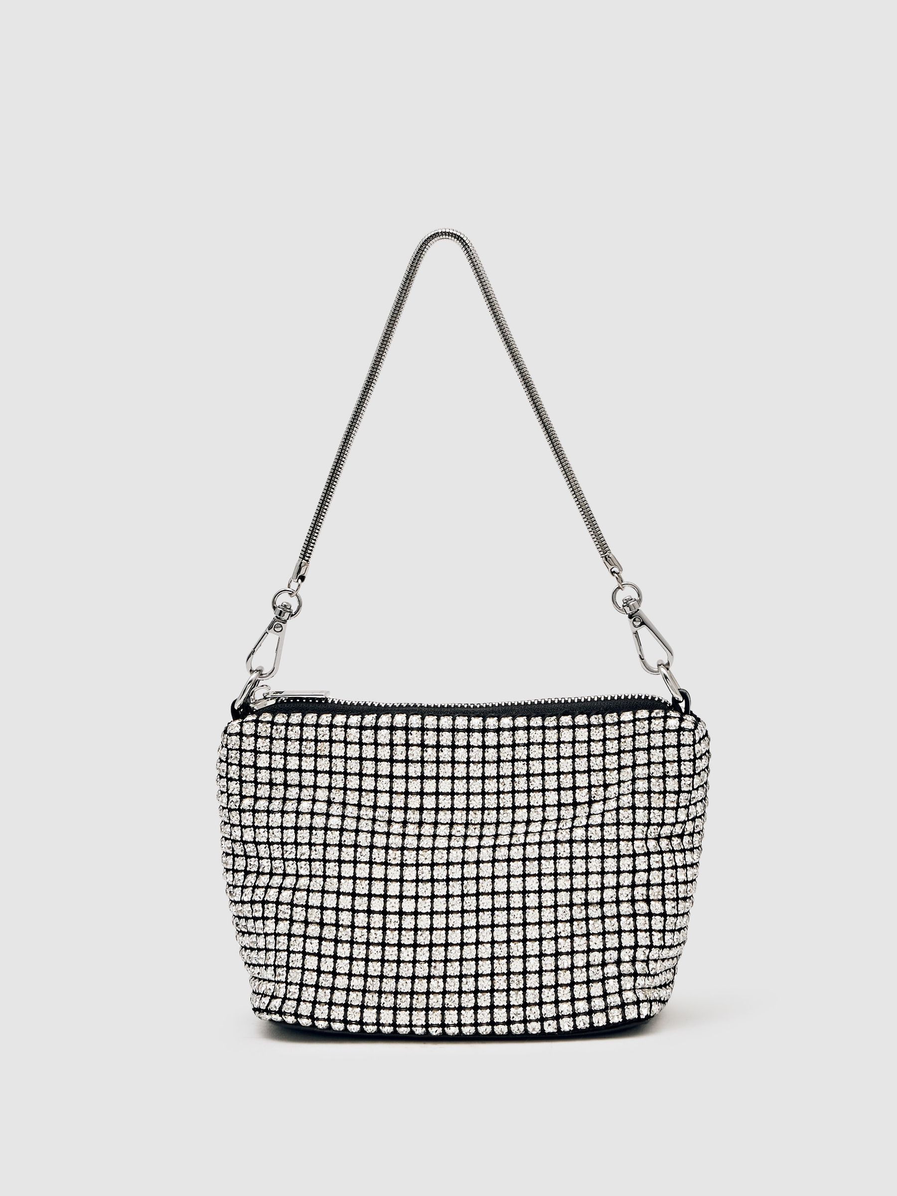 Crystal Pouch Bag in Silver - Image 3 of 6