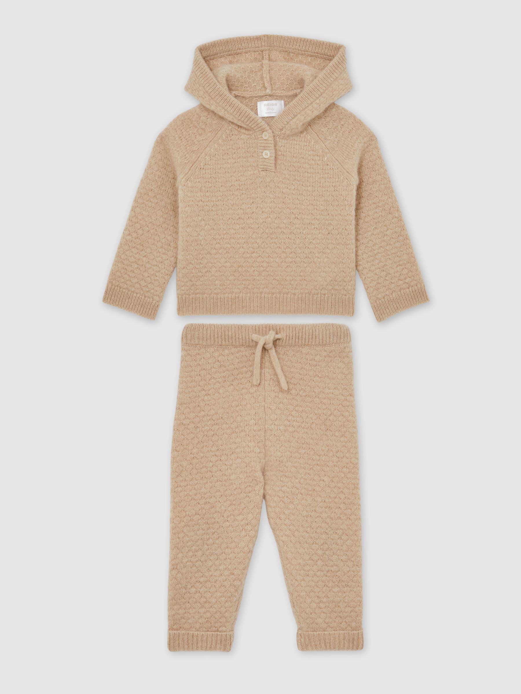 100% Cashmere Hoodie and Leggings Set in Neutral - Image 3 of 5