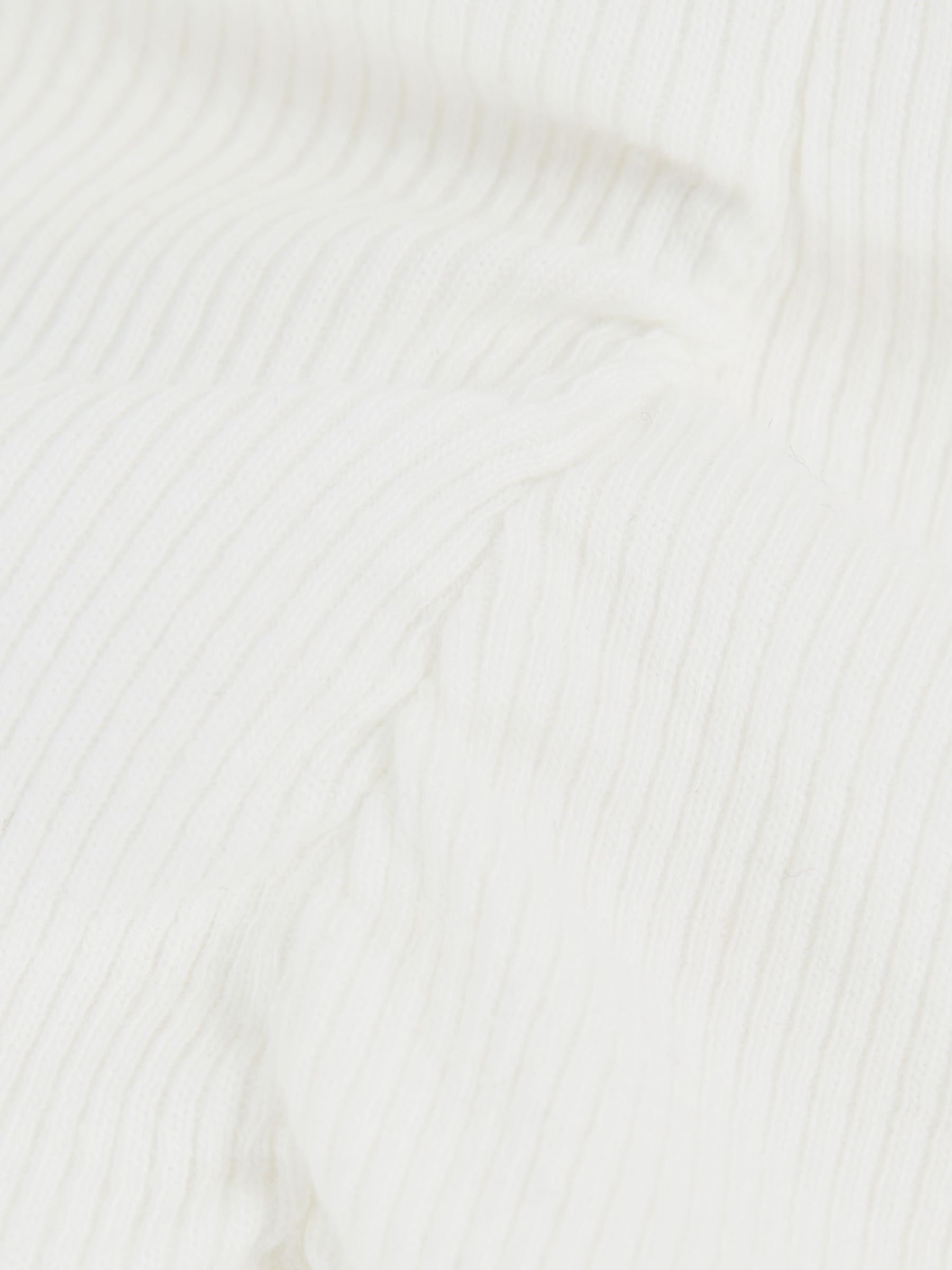 Fine-Rib Ruched Vest Top in White - image 3