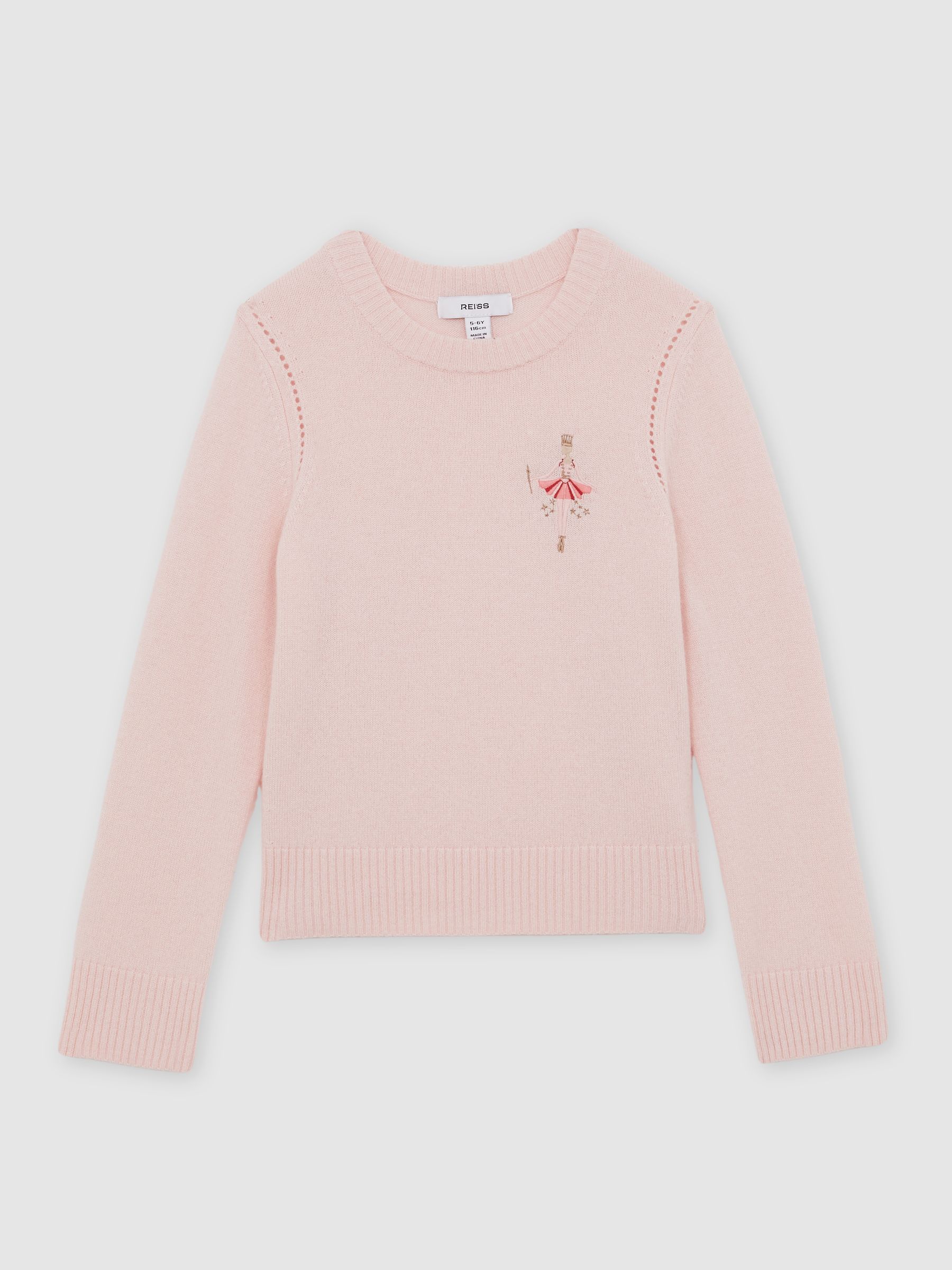 Wool-Blend Ballerina Jumper With Cashmere in Pink - Image 2 of 4