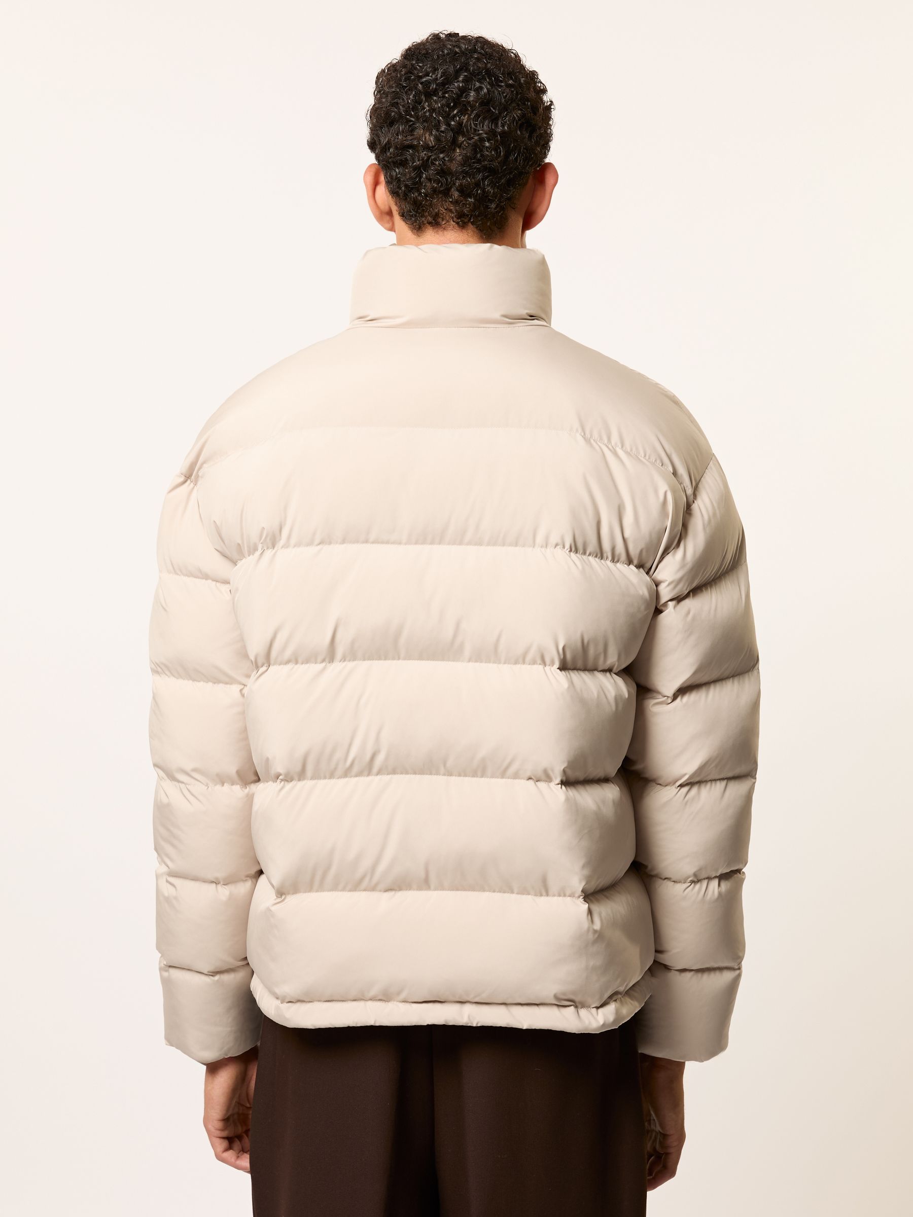 Monogram Quilted Relaxed Puffer Jacket in Stone - image 4