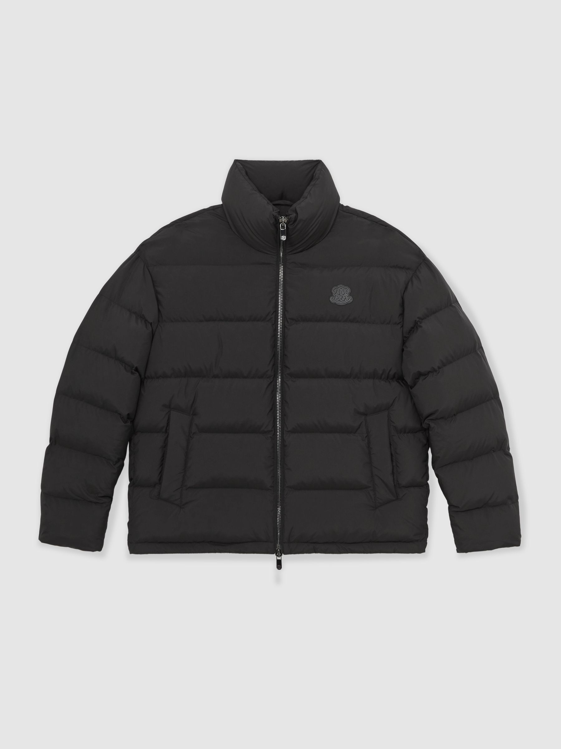 Monogram Quilted Relaxed Puffer Jacket in Black - Image 2 of 6