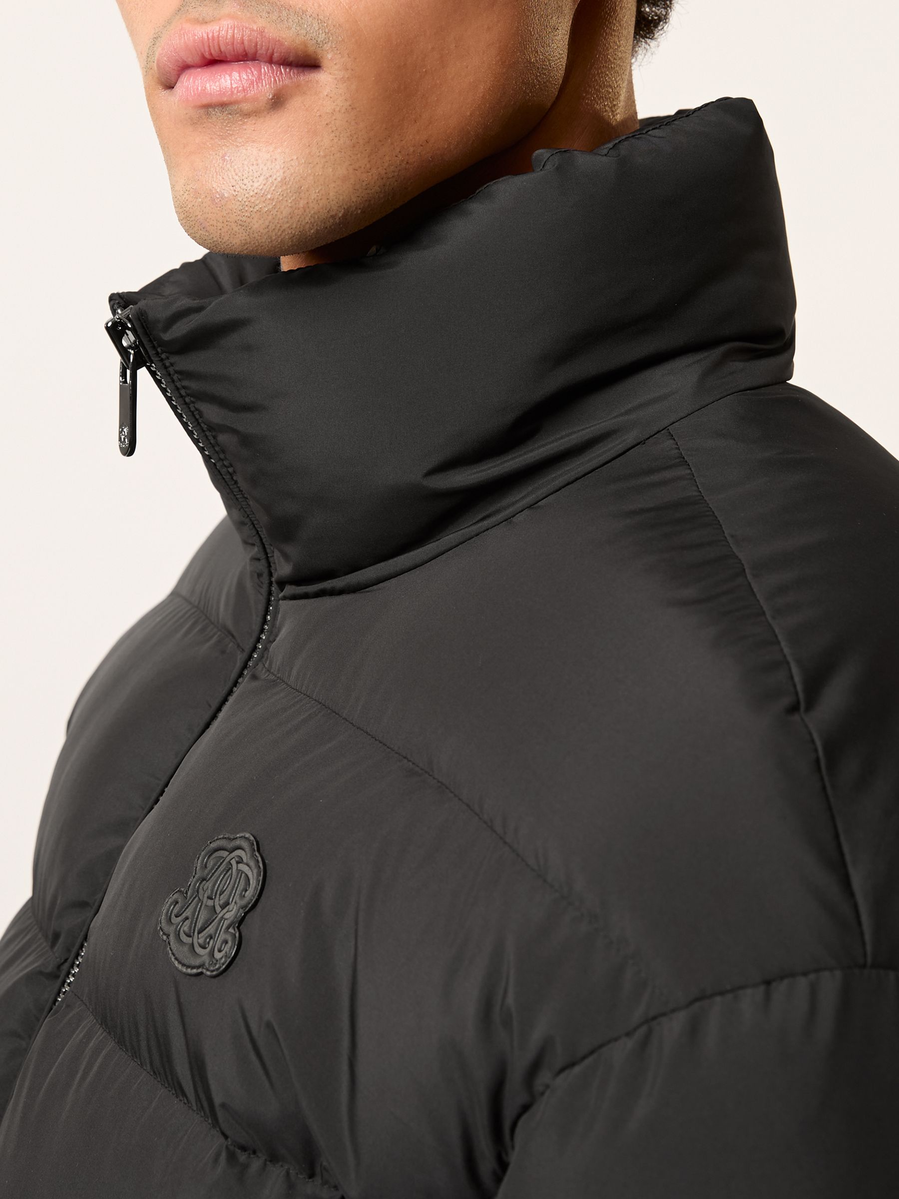 Monogram Quilted Relaxed Puffer Jacket in Black - Image 4 of 6
